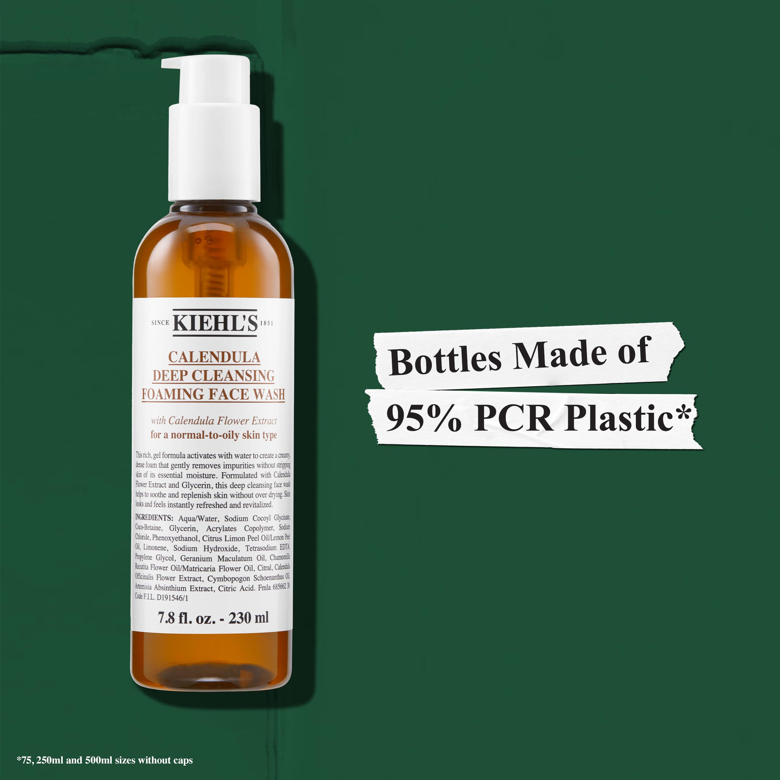 Kiehl's producto en ambiente de baño transmitiendo uso diario cómodo