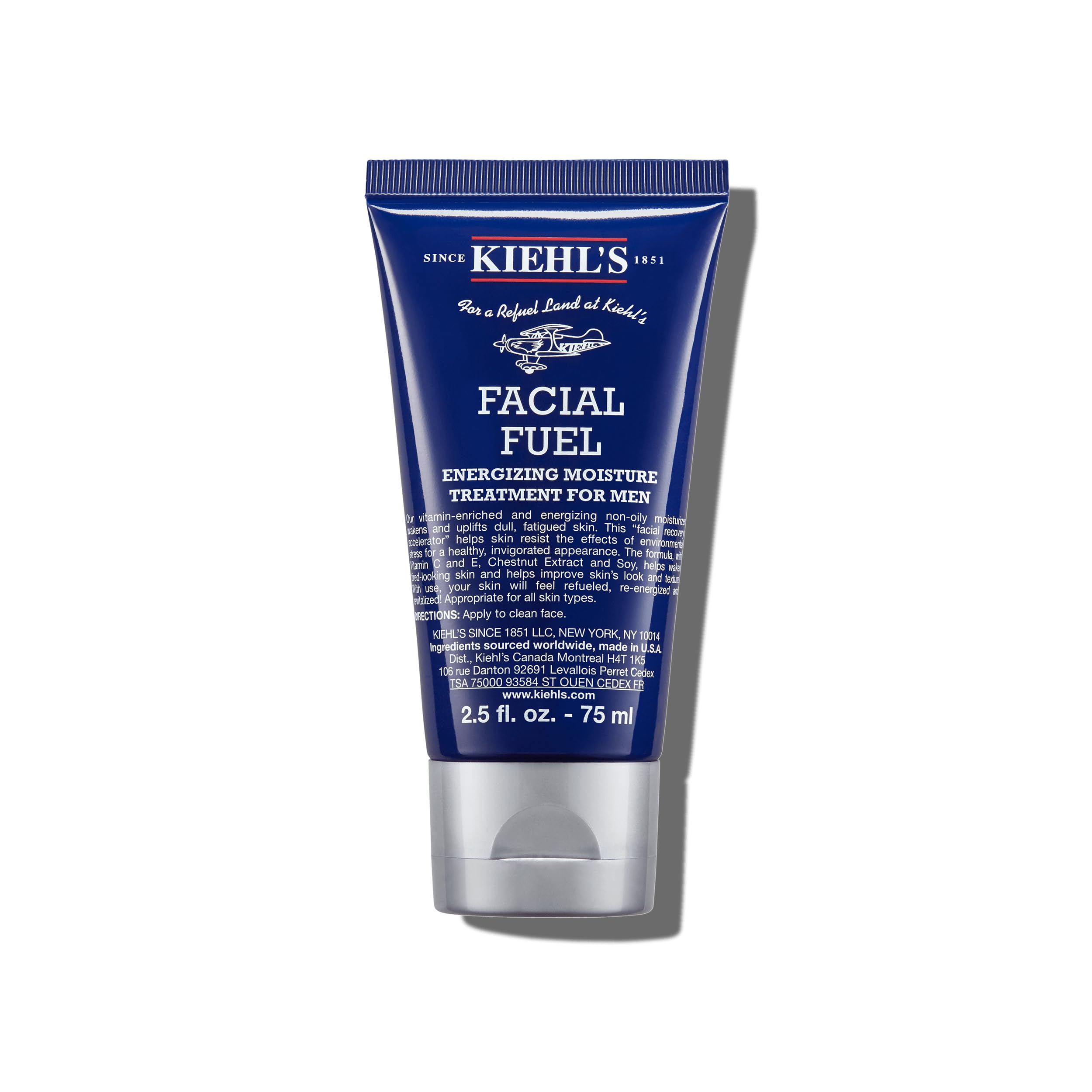 Kiehl's envase frontal del Facial Fuel mostrando diseño y tamaño