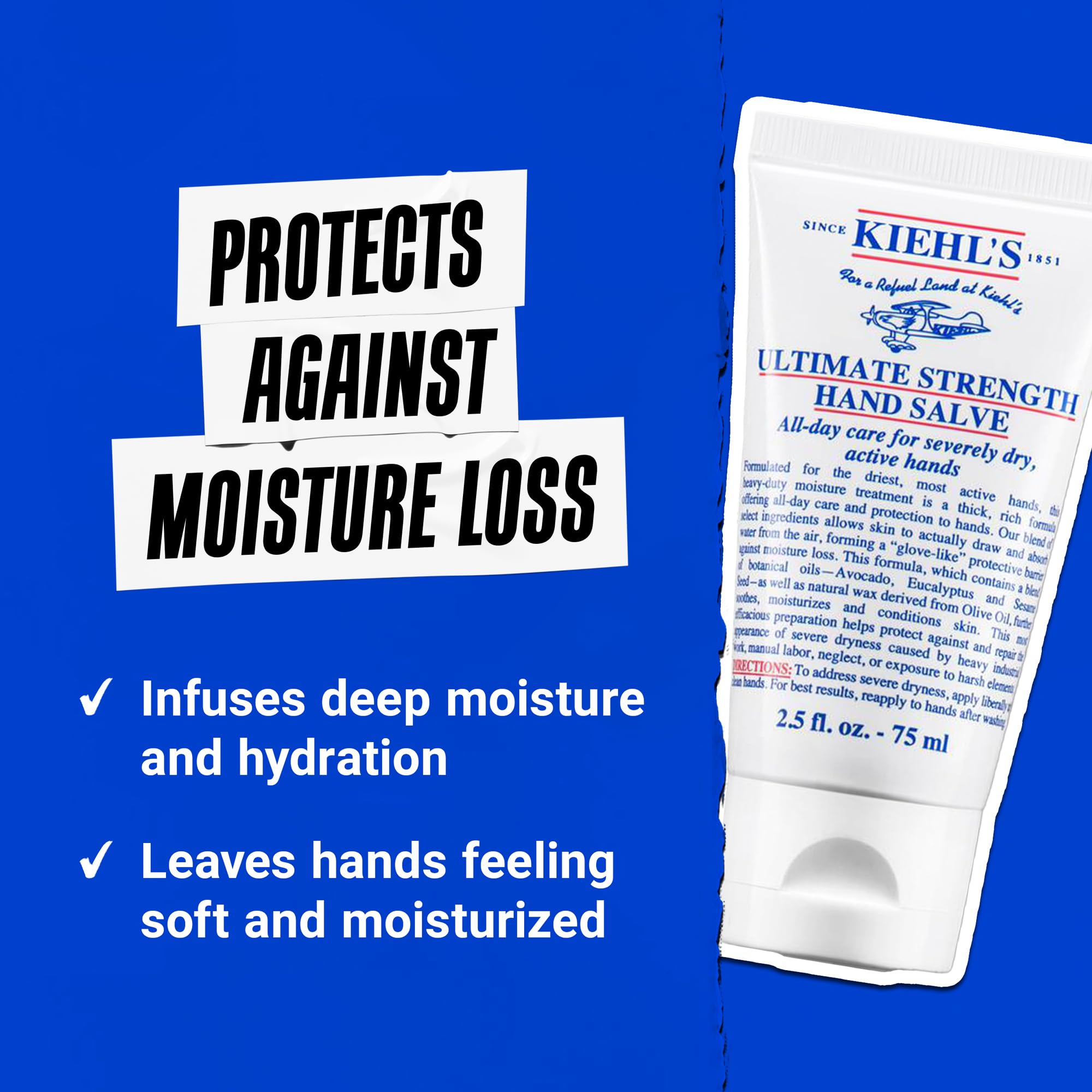 Kiehl's tubo abierto aplica en manos para reparación inmediata
