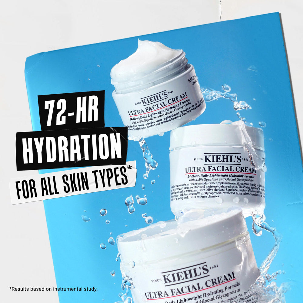 Kiehl's crema en ambiente de baño relajante, aporta confort diario