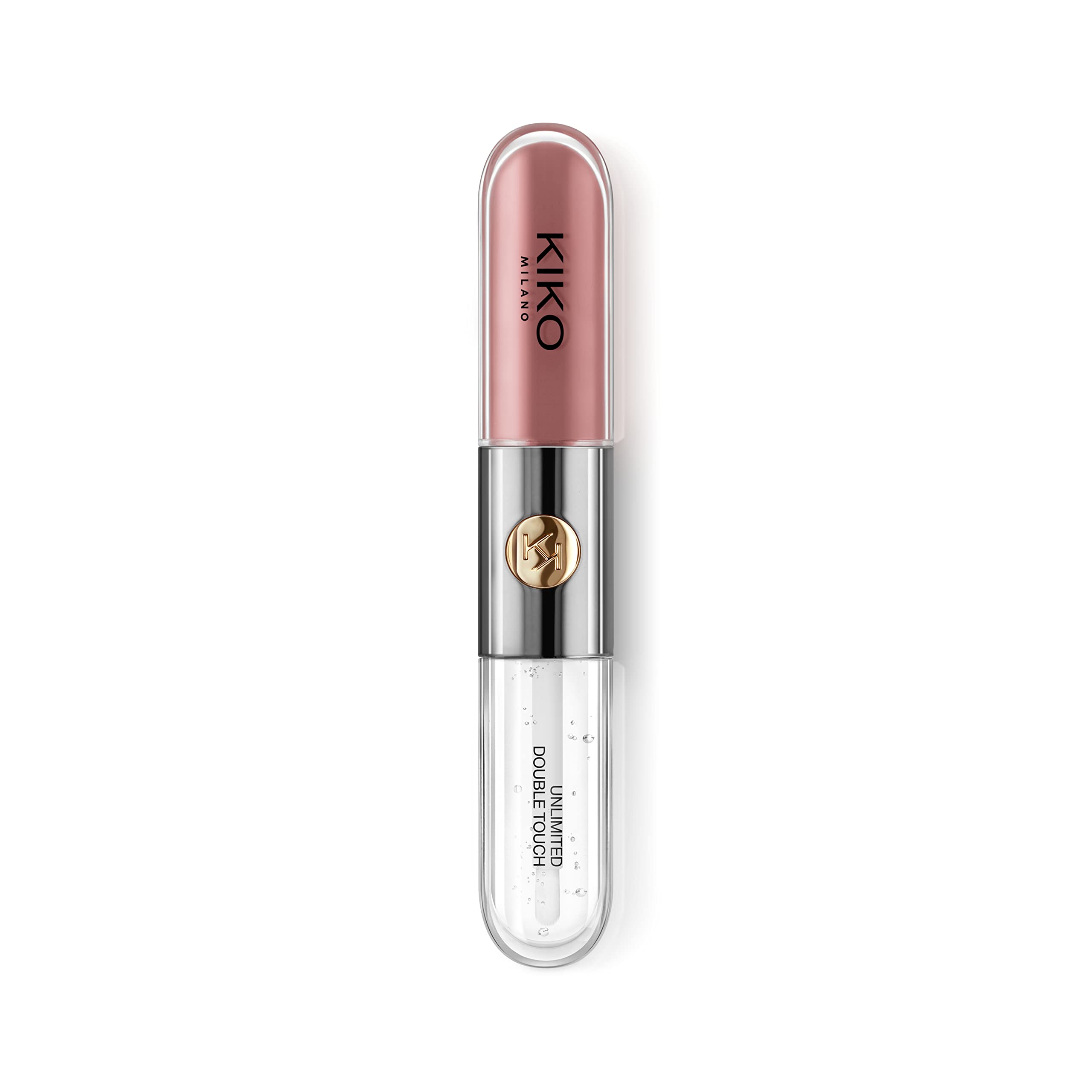 Kiko Milano aplicación en labios con acabado brillante y color duradero como beneficio