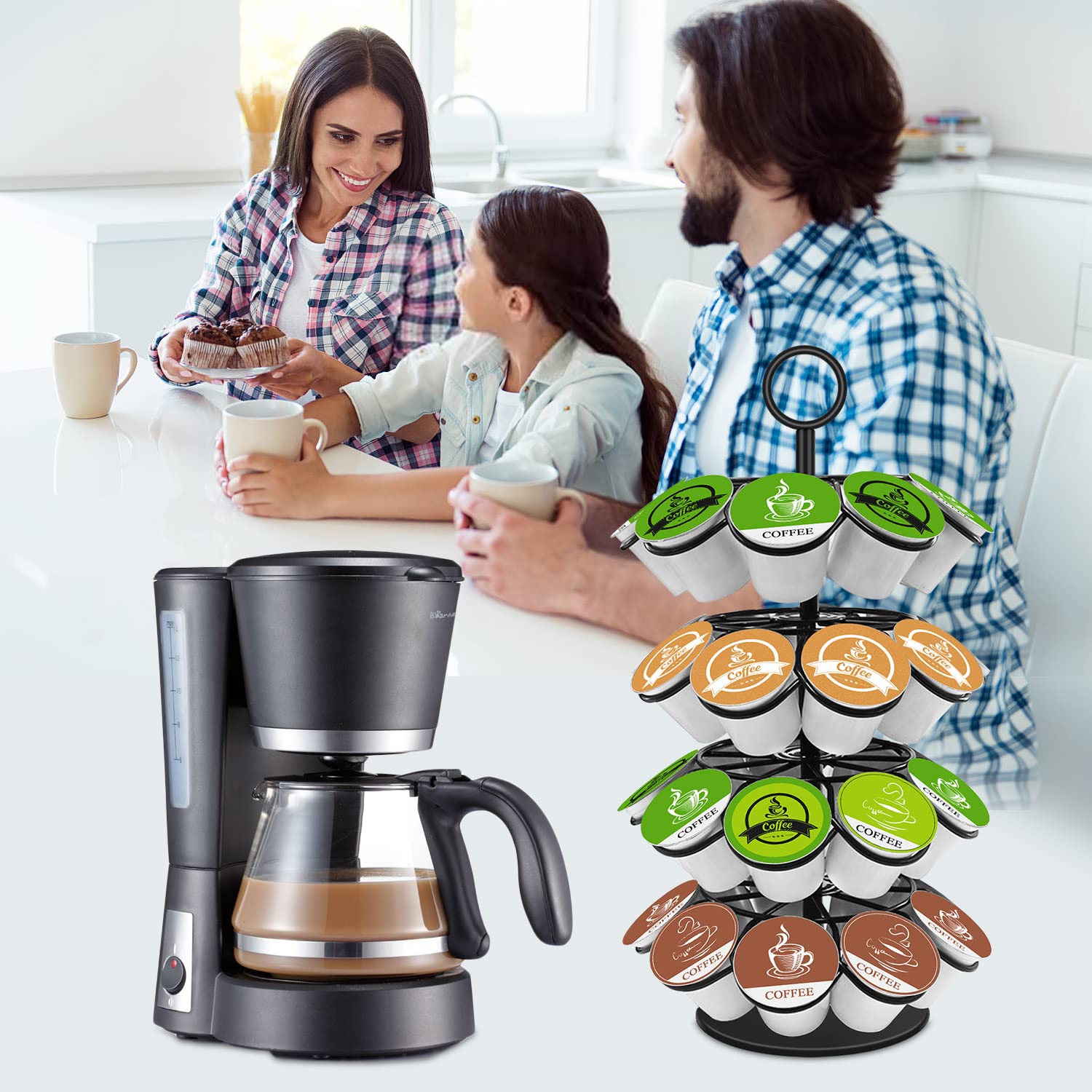KIMIUP base giratoria lazy Susan para seleccionar cápsulas con facilidad