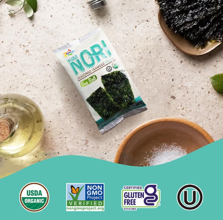 KIMNORI algas como topping sobre arroz que realzan platos