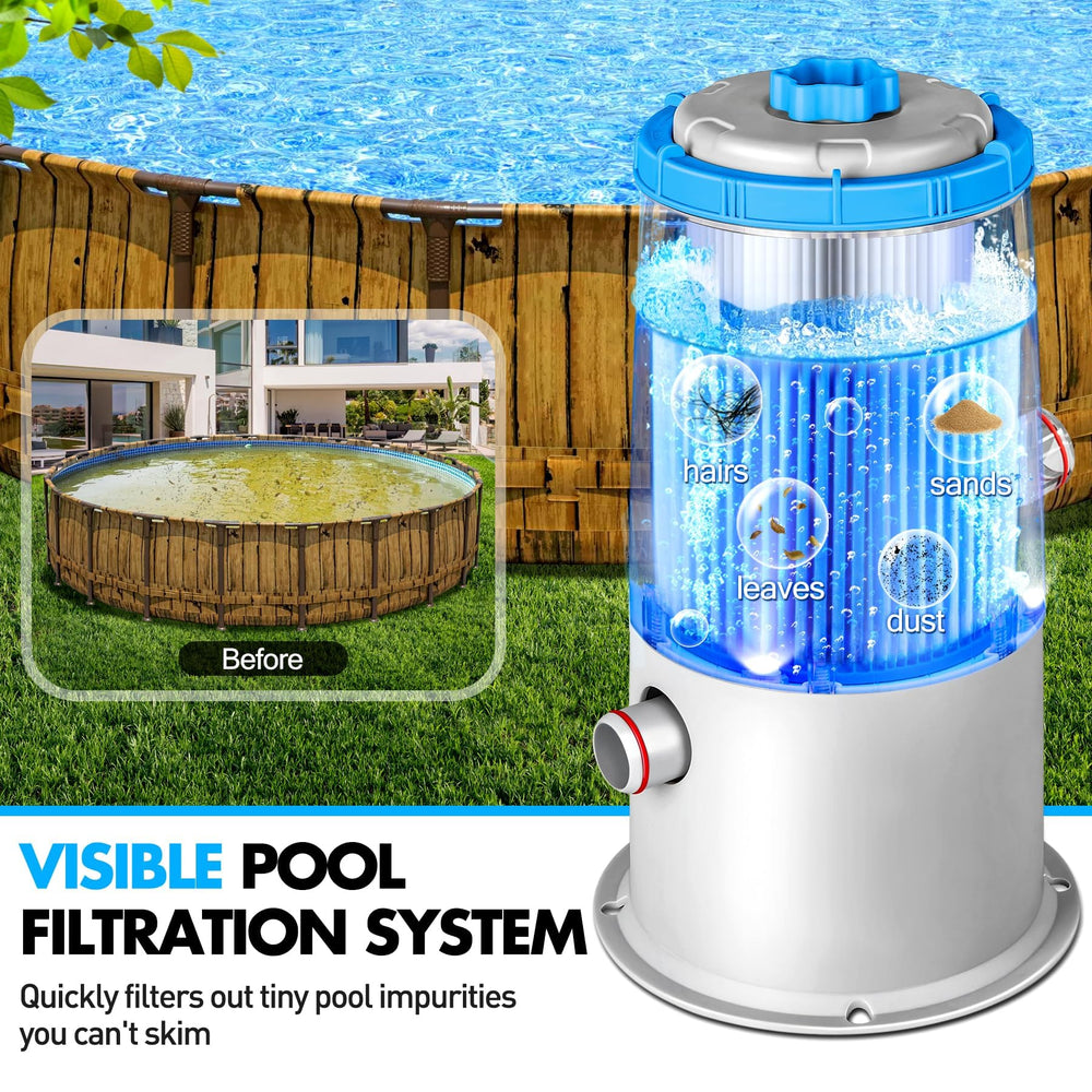 KimPump luz LED azul iluminando el flujo y creando ambiente nocturno