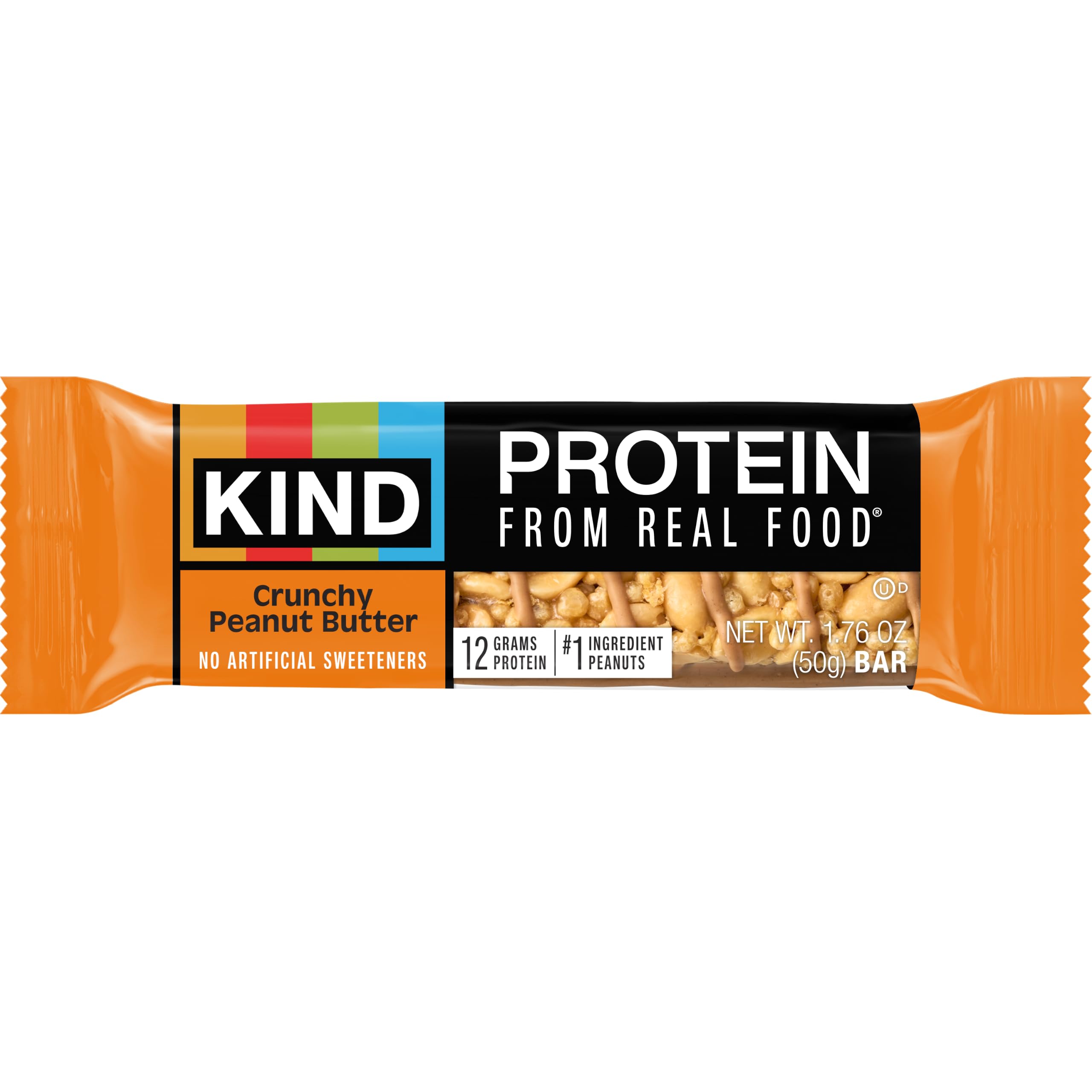 KIND barra junto a barra original demostrando 25% más tamaño por porción