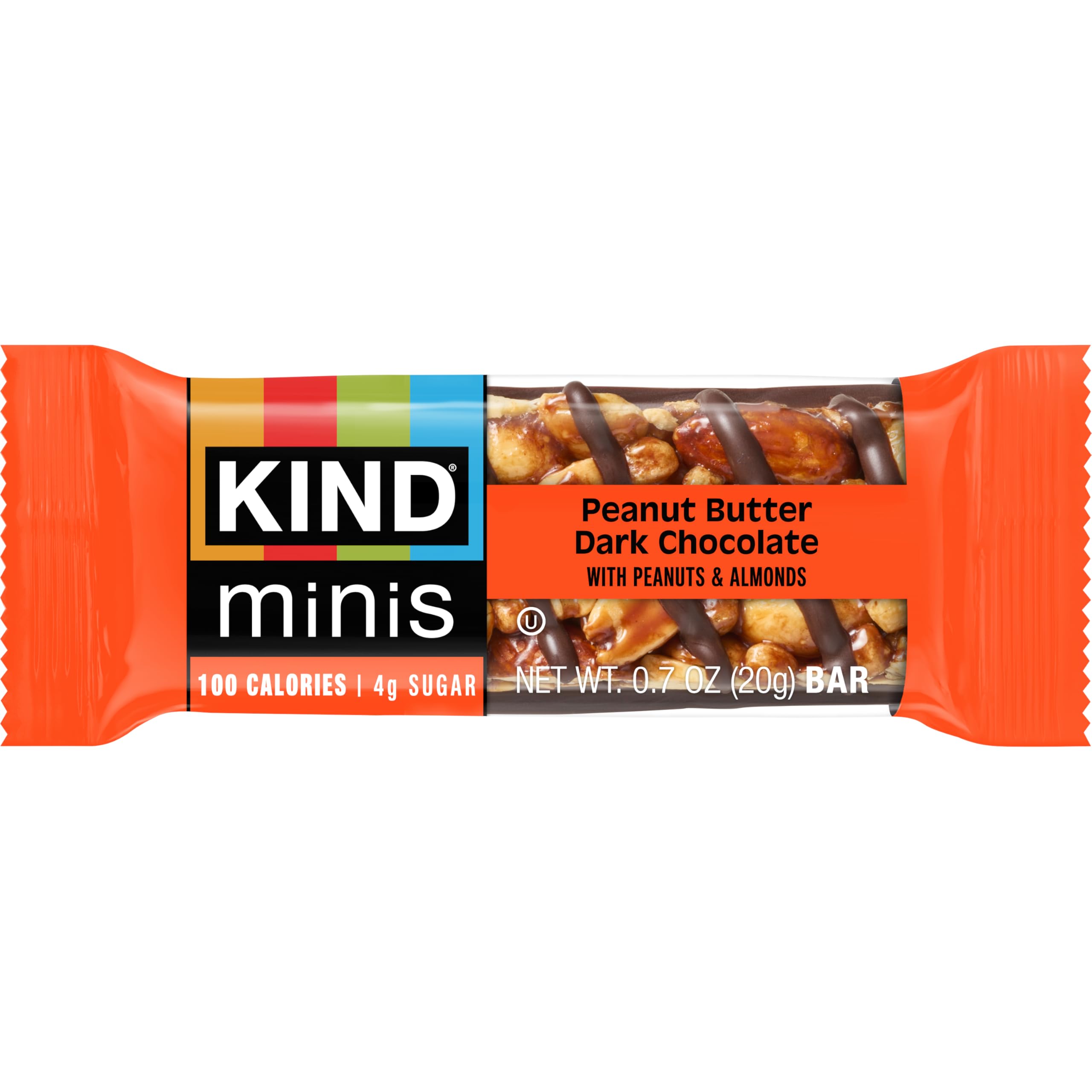 KIND mini bar on a kitchen scale showing small portion, calorie control