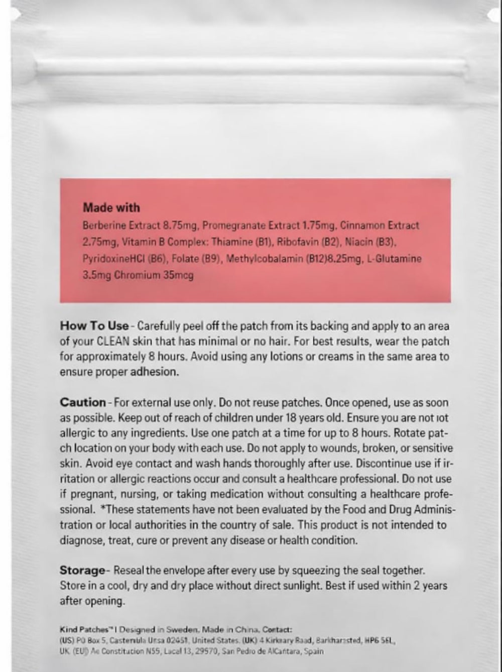 Kind Patches primer plano del adhesivo y textura para aplicación suave