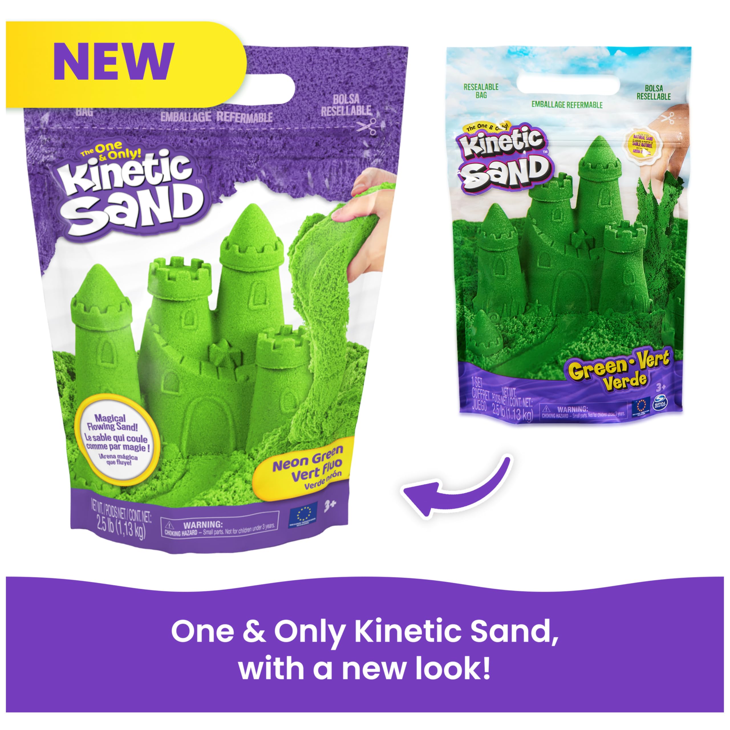 Kinetic Sand conjunto con moldes y accesorios para ampliar opciones de juego creativo