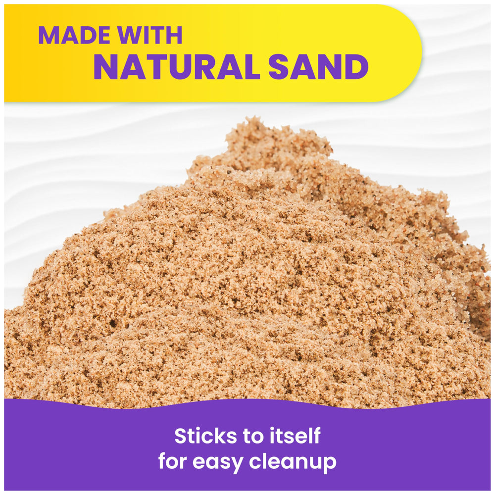 Kinetic Sand escultura detallada mostrando posibilidades creativas