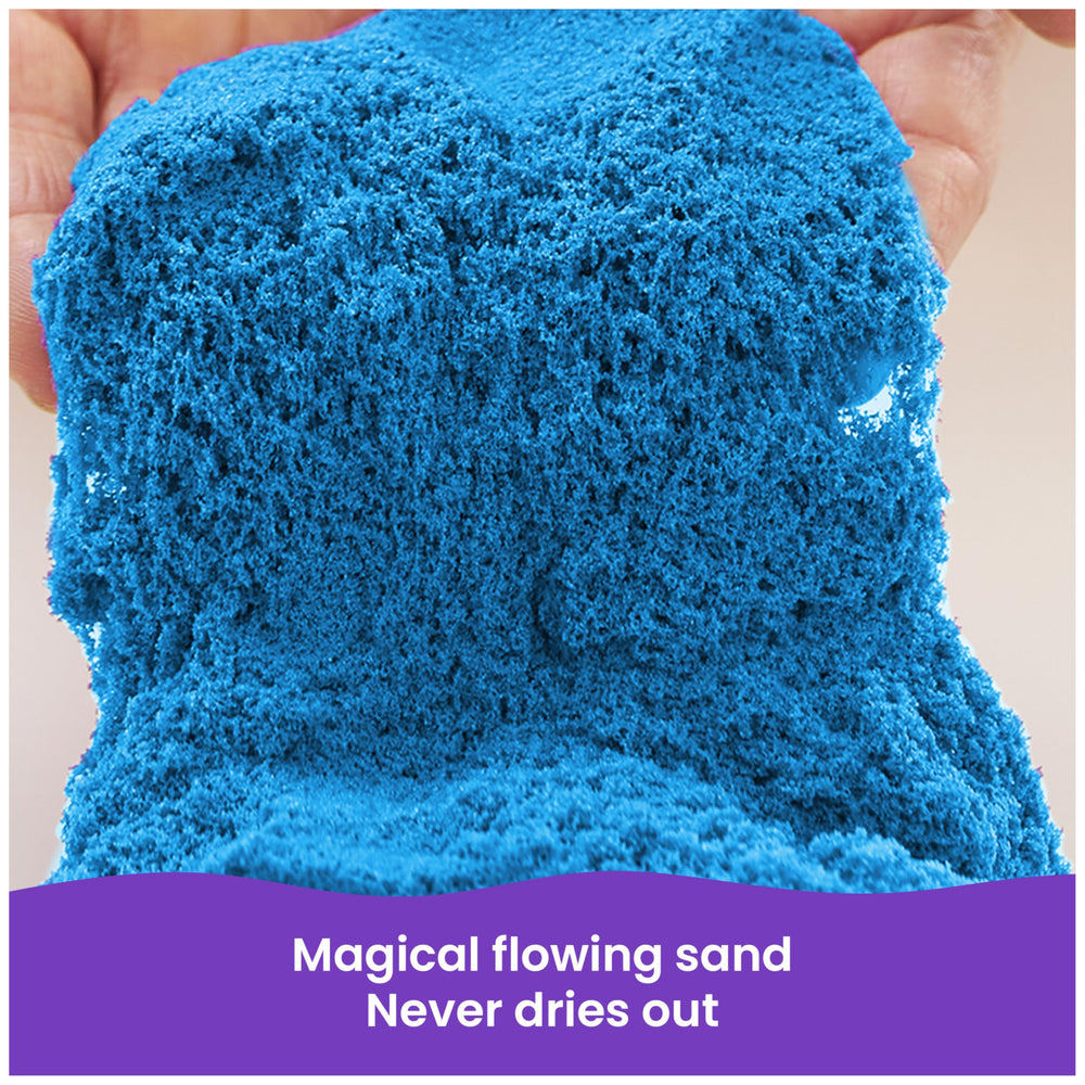 Kinetic Sand textura en primer plano que muestra maleabilidad y detalle