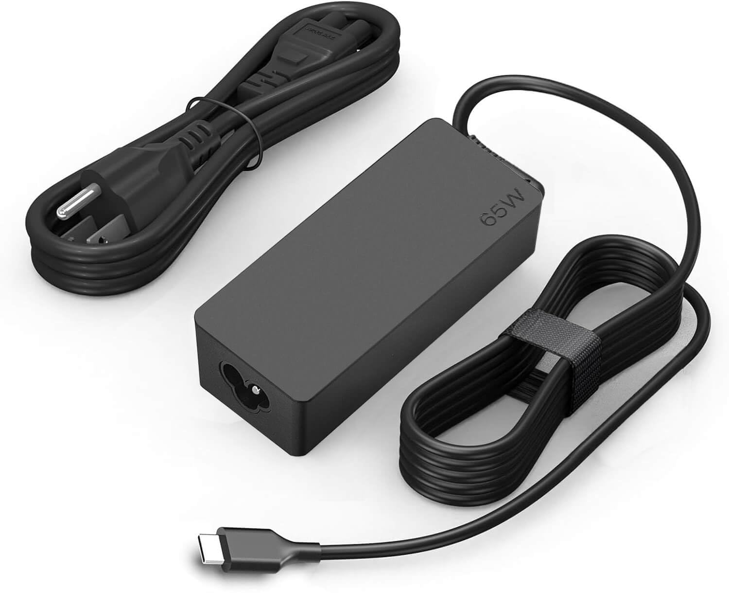 King EBOYEE cargador 65W vista frontal compacto y portátil