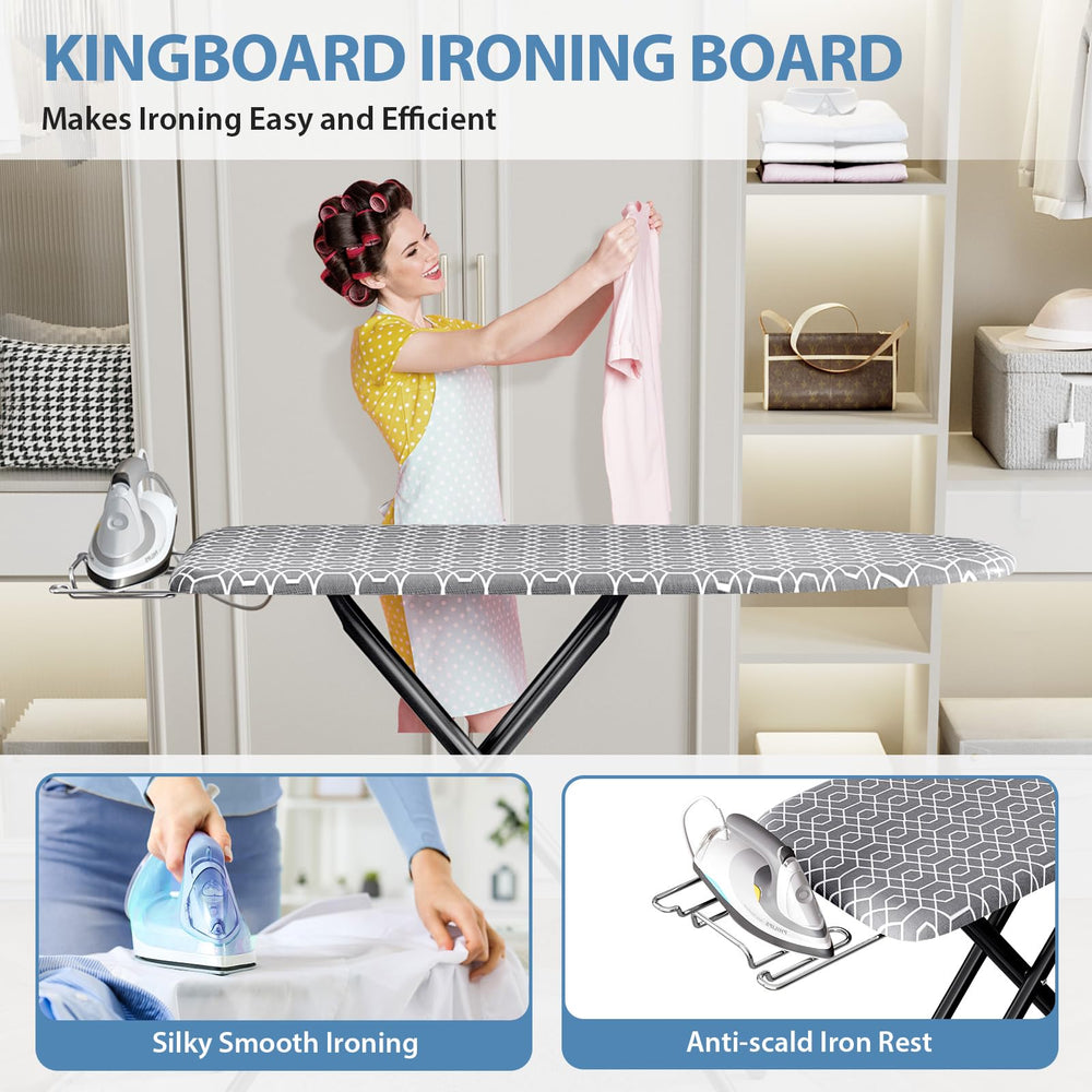 KINGBOARD panel 43x13 que muestra espacio suficiente para prendas largas