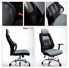 kingphenix en silla de oficina mostrando ergonomía y postura