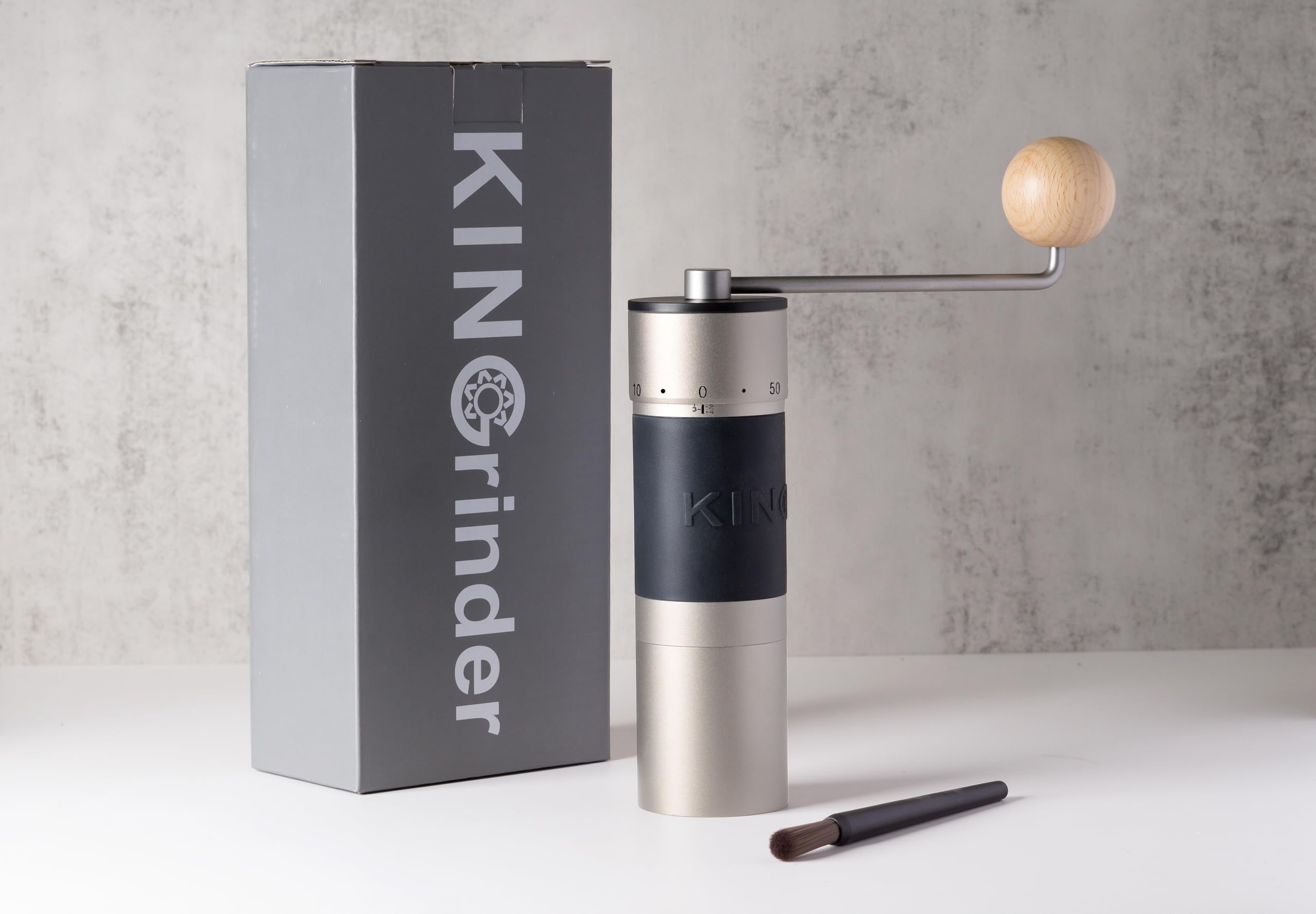 KINGrinder K6 primer plano de muelas de acero inoxidable, molienda consistente