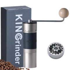 KINGrinder K6 vista frontal con acabado metálico, durabilidad y estilo