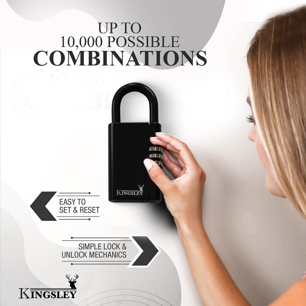 Kingsley caja junto a una regla para comparar tamaño, compacta y fácil de transportar