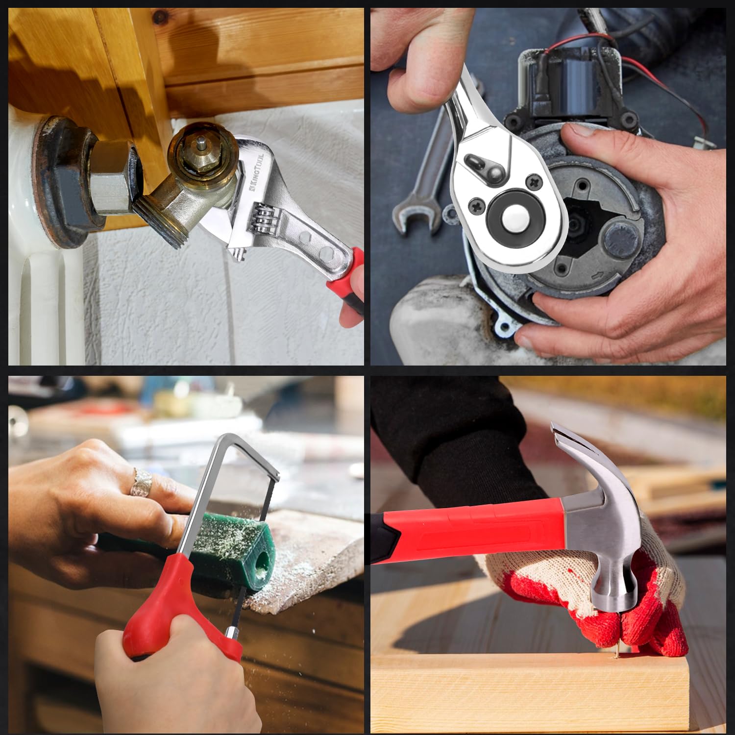 KingTool herramienta con acabado cromado demostrando resistencia al desgaste