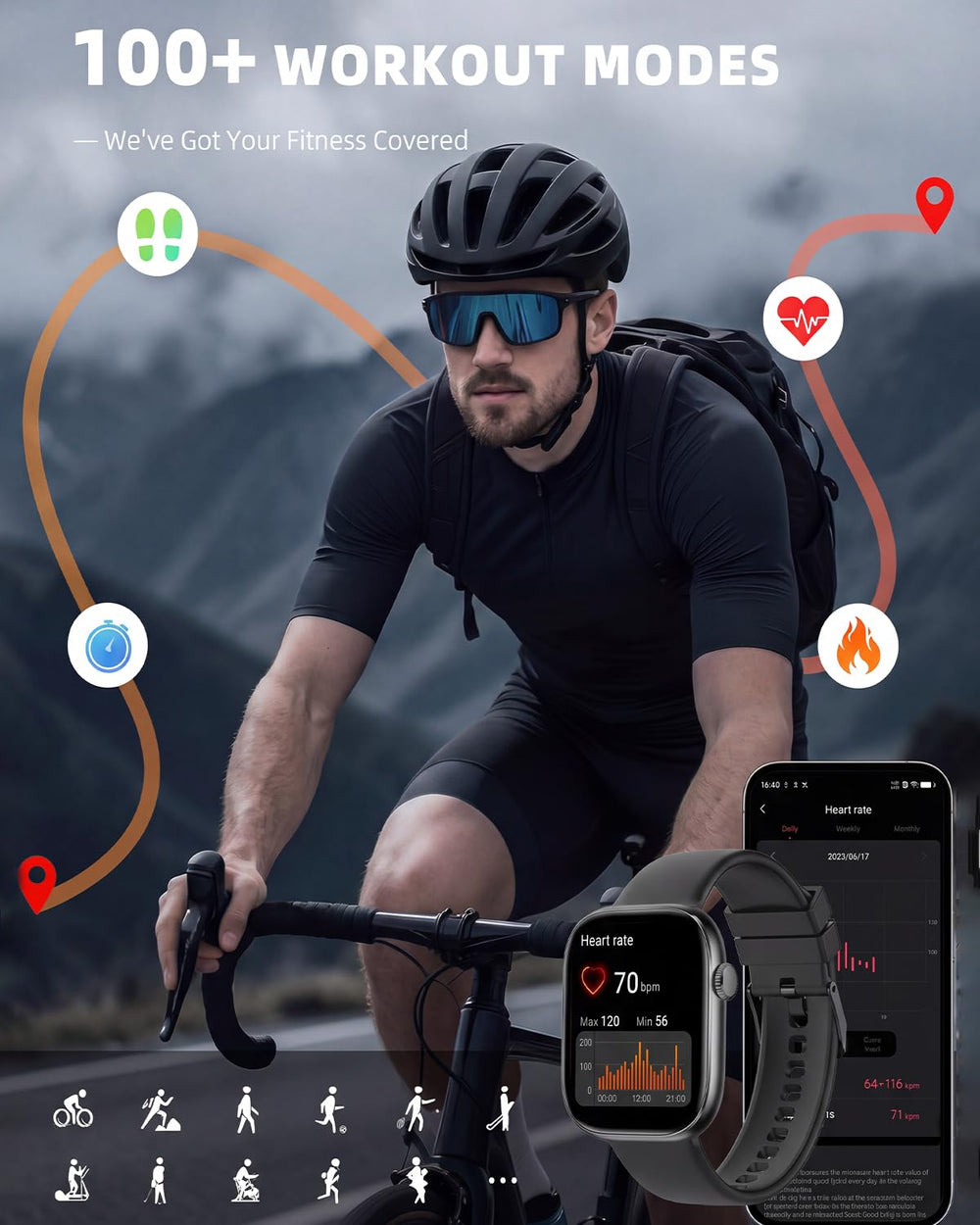 KIPTUMTEK T7 correa texturizada cómoda para ejercicio y uso prolongado