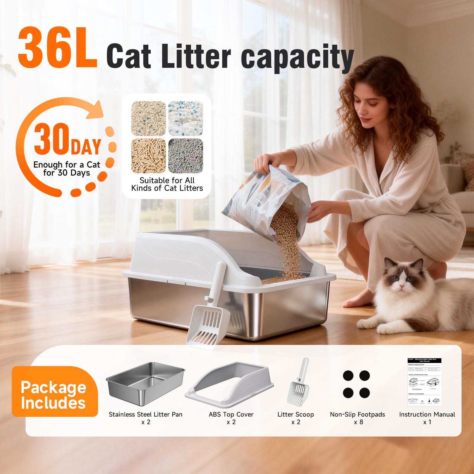 KISENG empaque con dos unidades ideal para hogares multi-gato