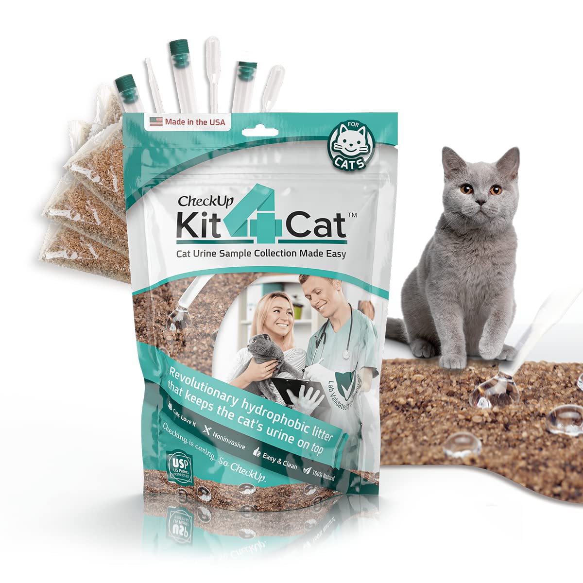 KIT4CAT paquete frontal mostrando diseño y cantidad, cómoda identificación