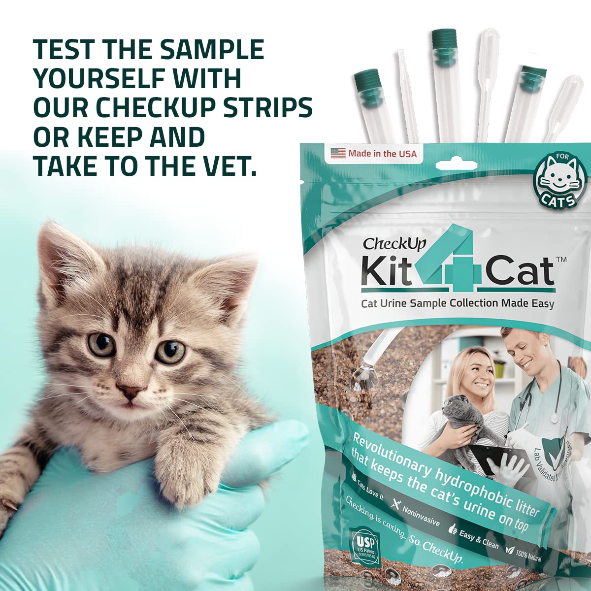 KIT4CAT demostración de recogida de muestra, facilita tomar la muestra limpia