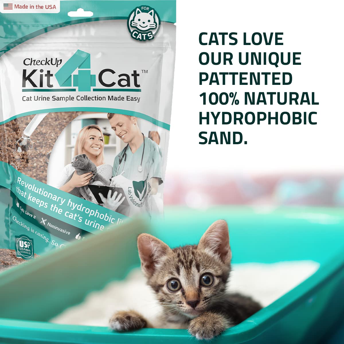 KIT4CAT detalle de textura granulada, facilita comportamiento natural del gato