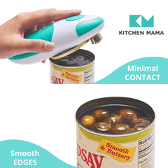 Kitchen Mama en uso abriendo una lata fácilmente, ahorro de esfuerzo