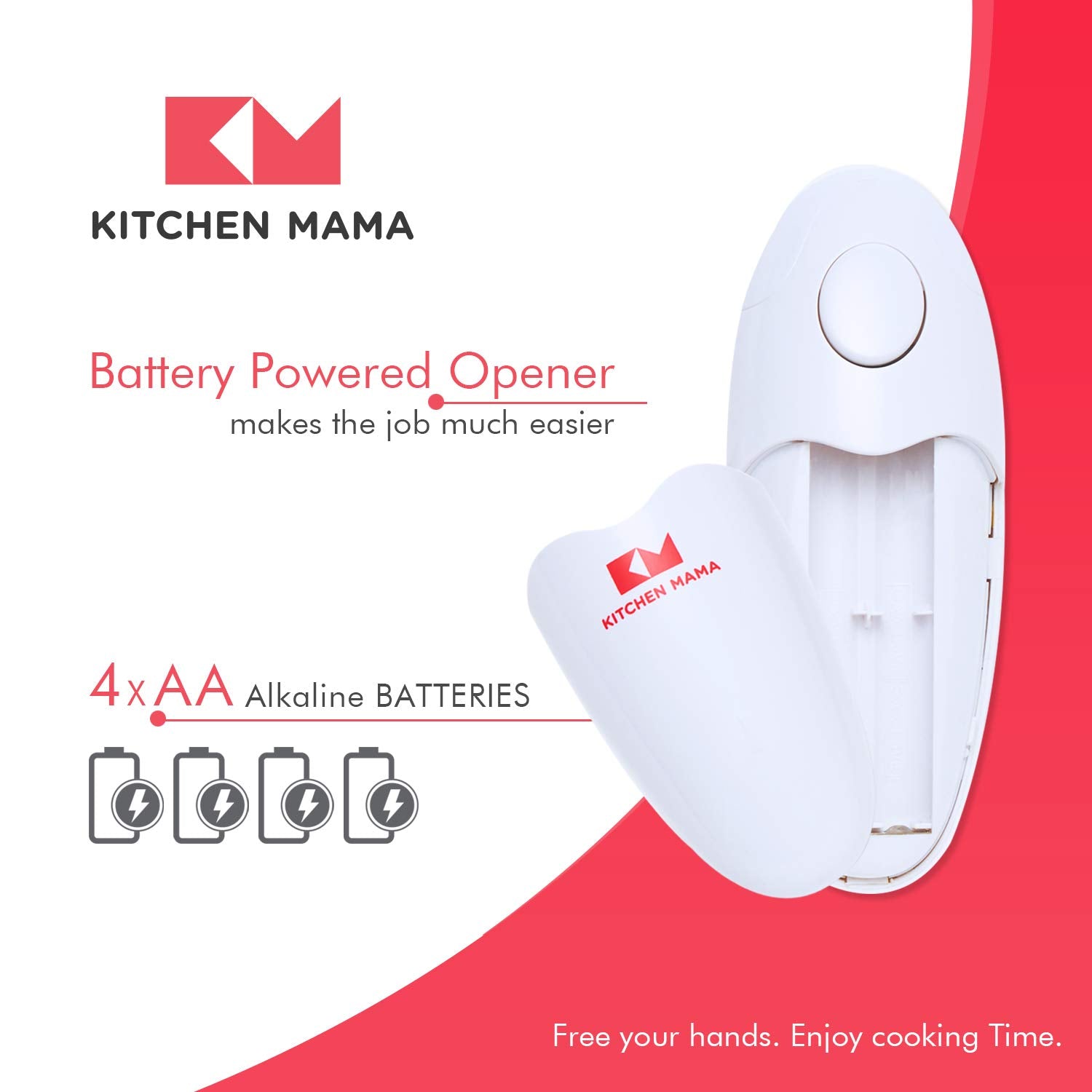 Kitchen Mama abrelatas portátil usado en camping para mayor conveniencia