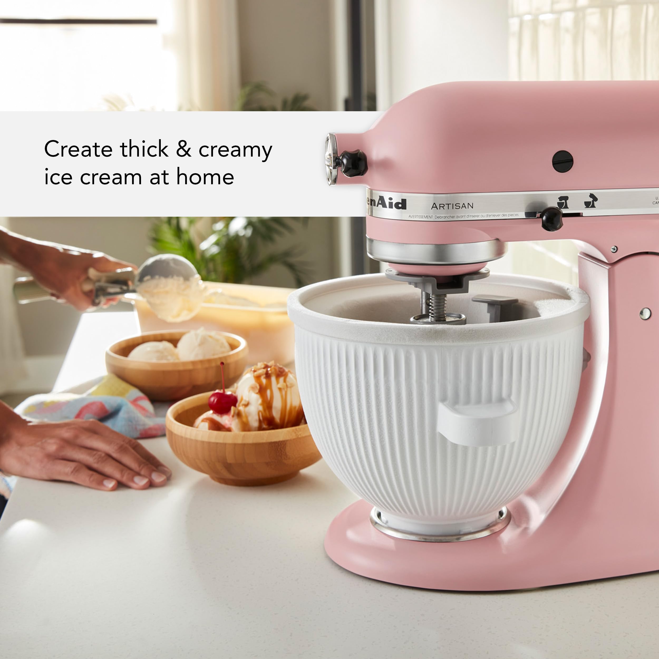 KitchenAid ensamblaje acoplado al eje de la batidora en funcionamiento eficiente