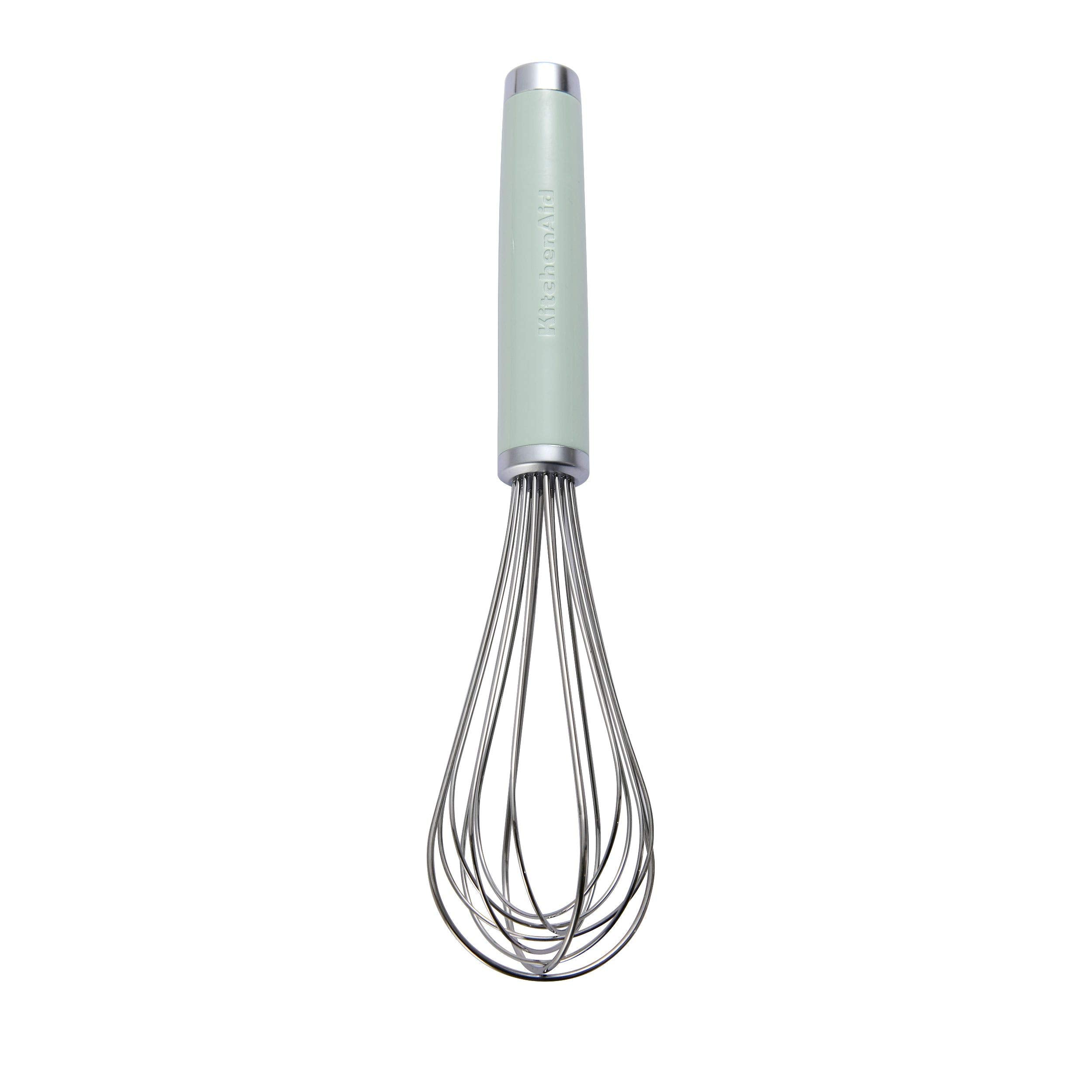 KitchenAid batidor clásico frontal pistacho mostrando diseño y color atractivo