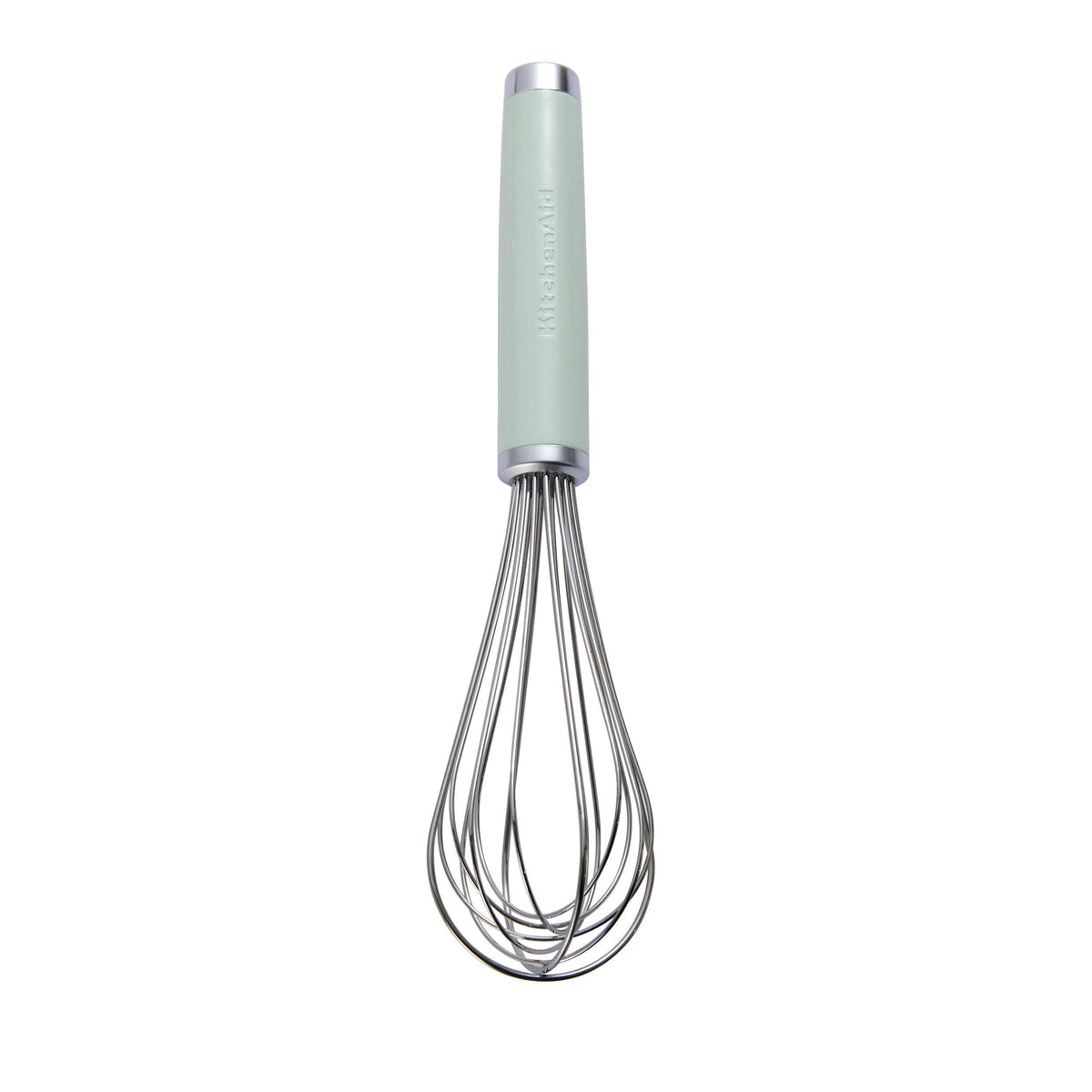 KitchenAid batidor clásico frontal pistacho mostrando diseño y color atractivo