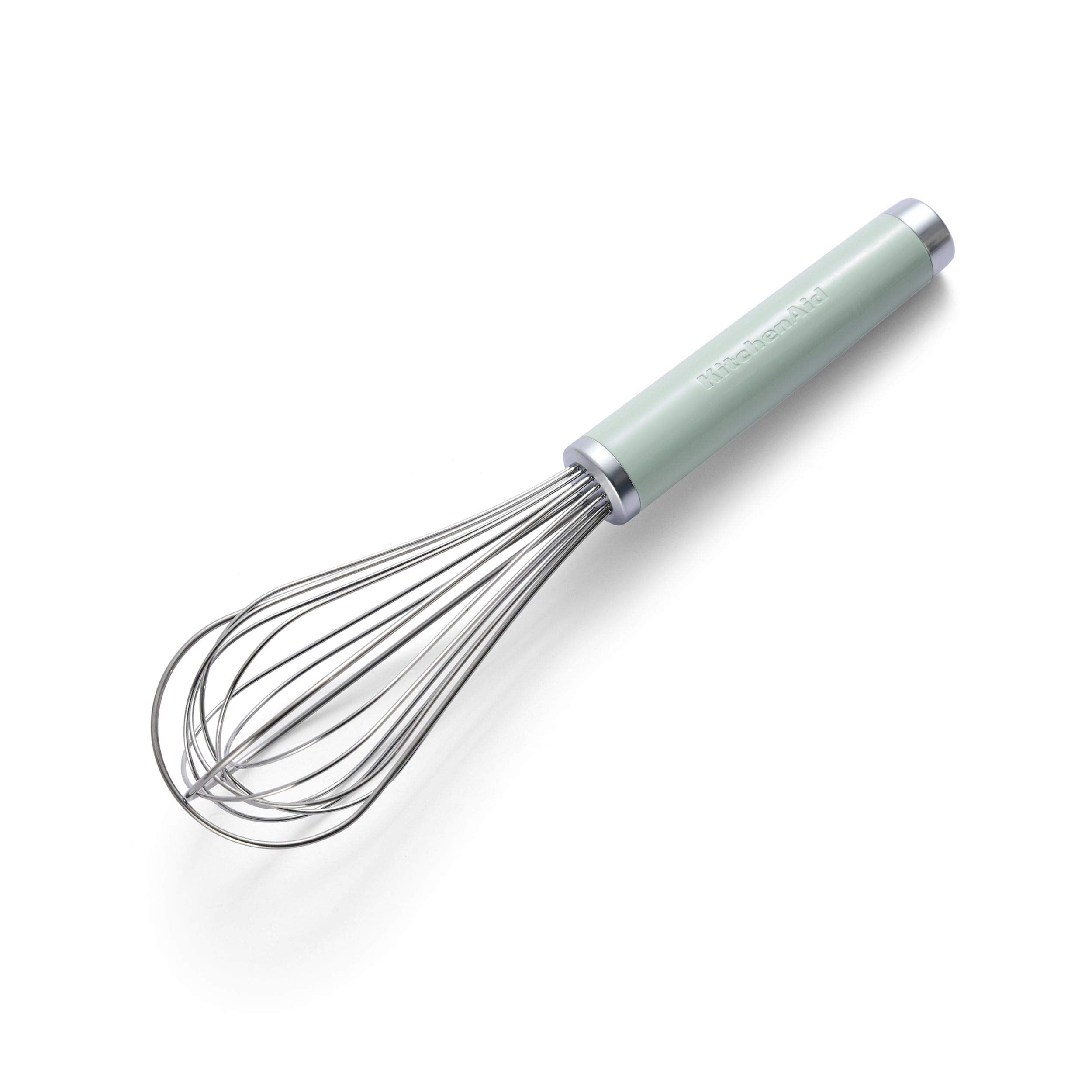 KitchenAid primer plano alambres de acero inoxidable duraderos y resistentes