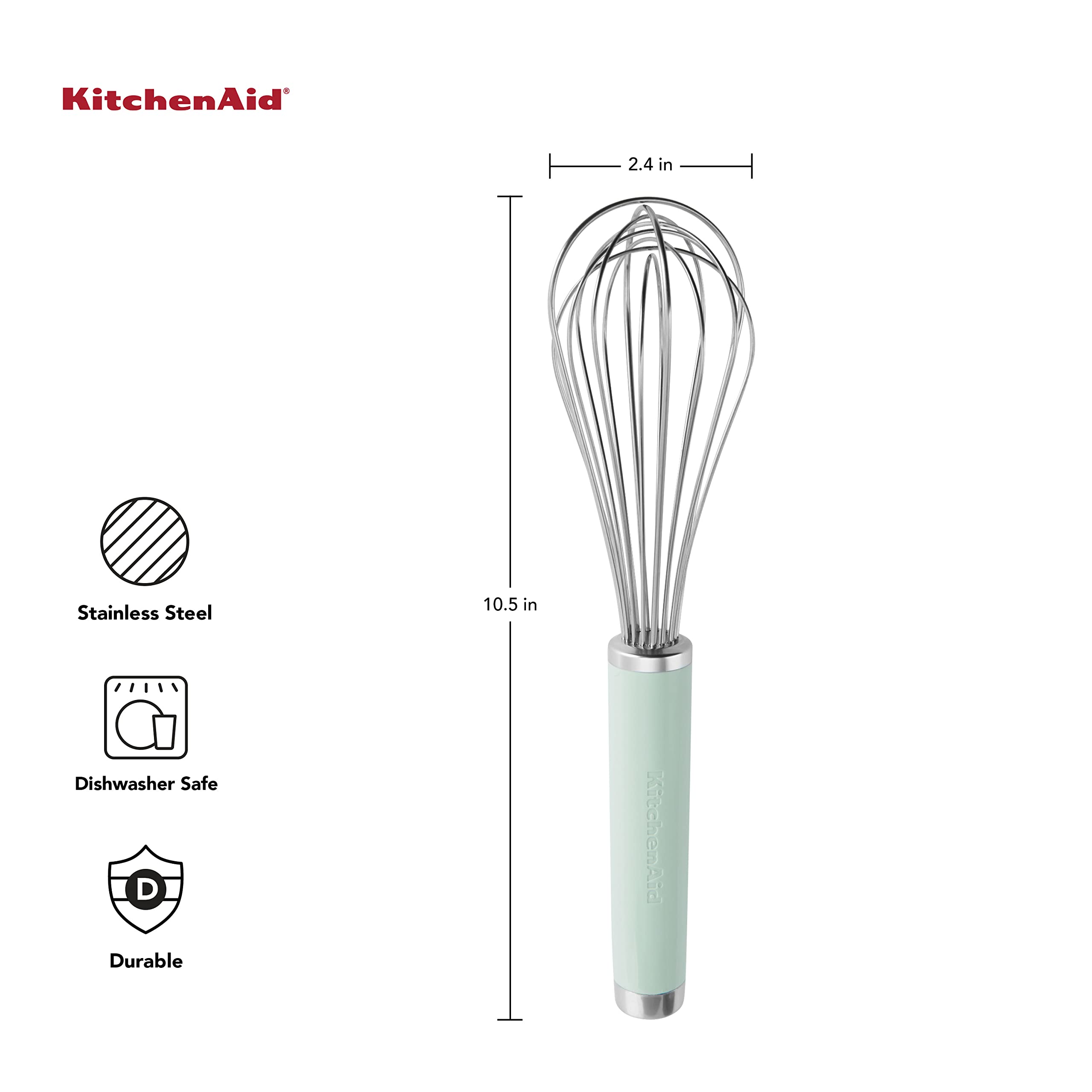 KitchenAid batidor en uso mezclando crema para resultados aireados