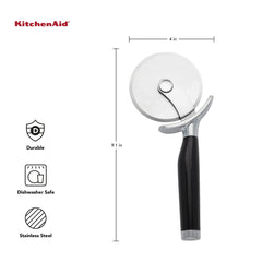 KitchenAid primer plano de la rueda de acero 430 para cortes precisos