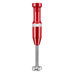 KitchenAid vista frontal Empire Red, diseño compacto y control de velocidad