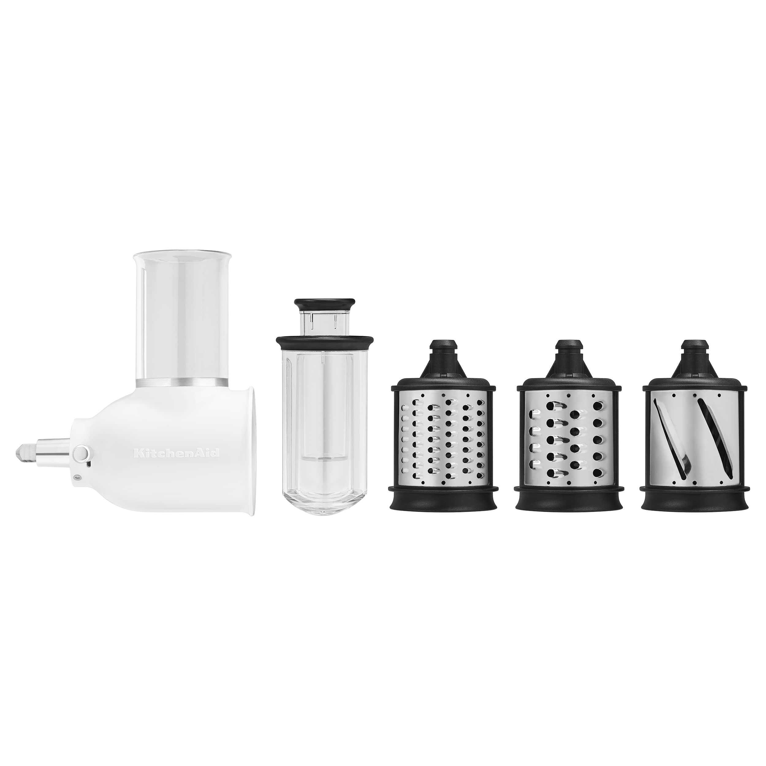 KitchenAid empujador 2 en 1 en primer plano, seguridad y control