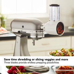 KitchenAid tres discos 3mm 4mm 6mm, variedad de cortes uniforme