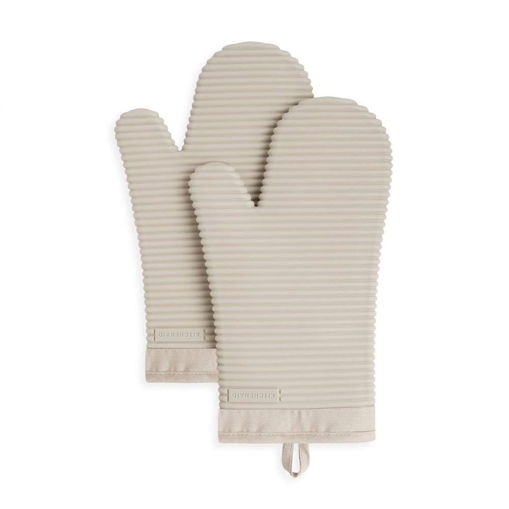 KitchenAid guantes frente, vista del set de 2 con color milkshake tan y protección práctica