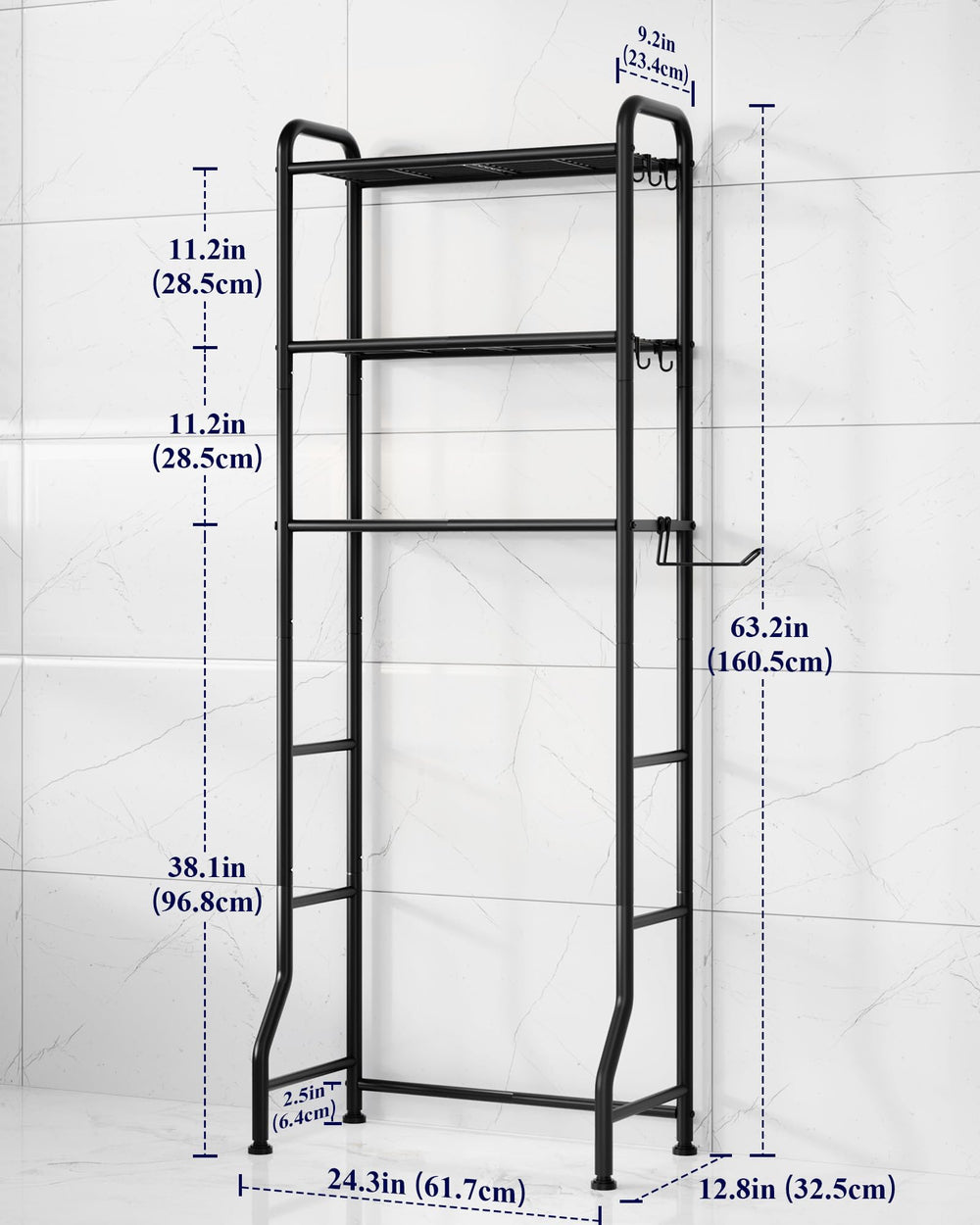 Kitsure primer plano de la malla del estante que facilita ventilación y secado