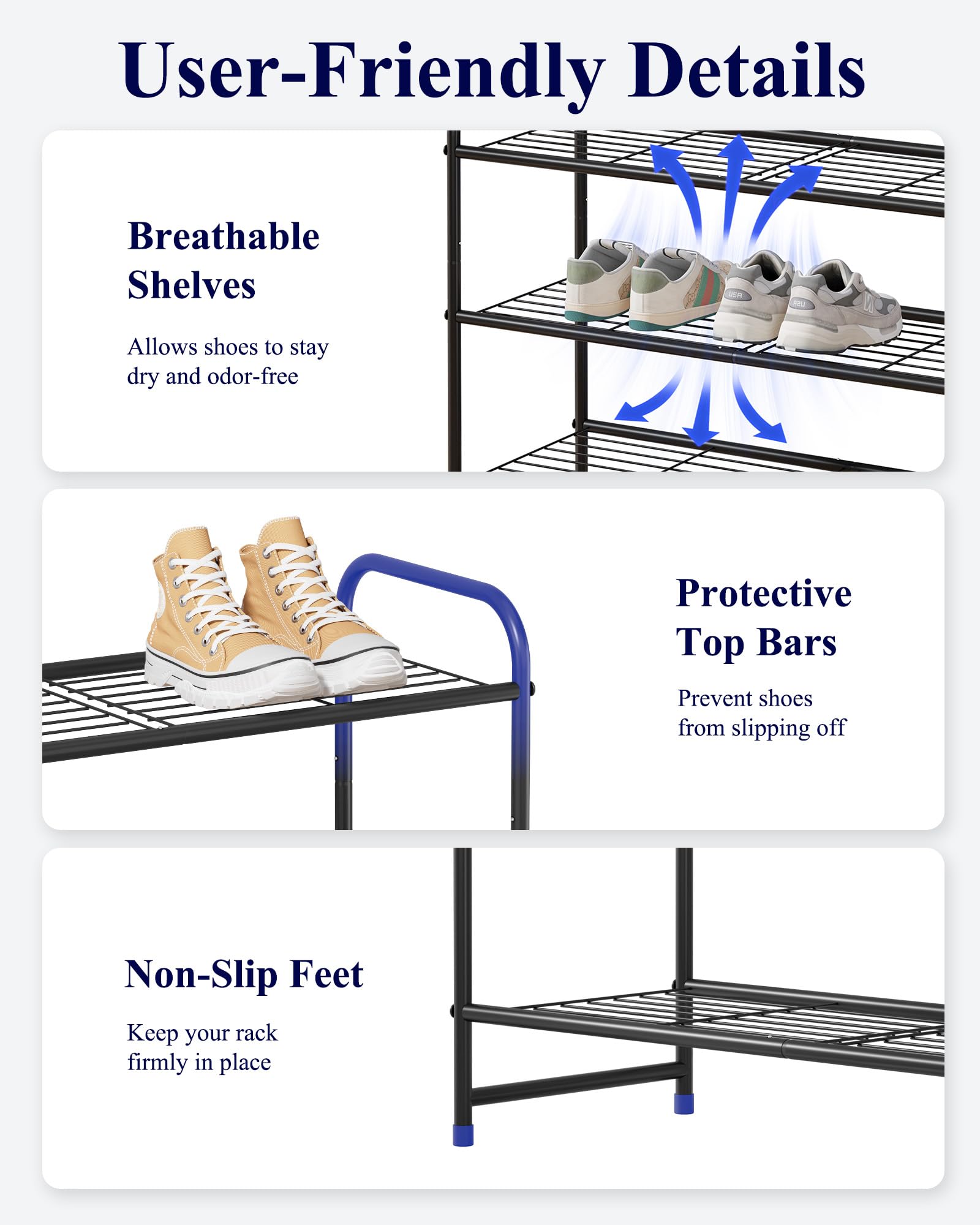 Kitsure espacio libre para botas al retirar un nivel del zapatero