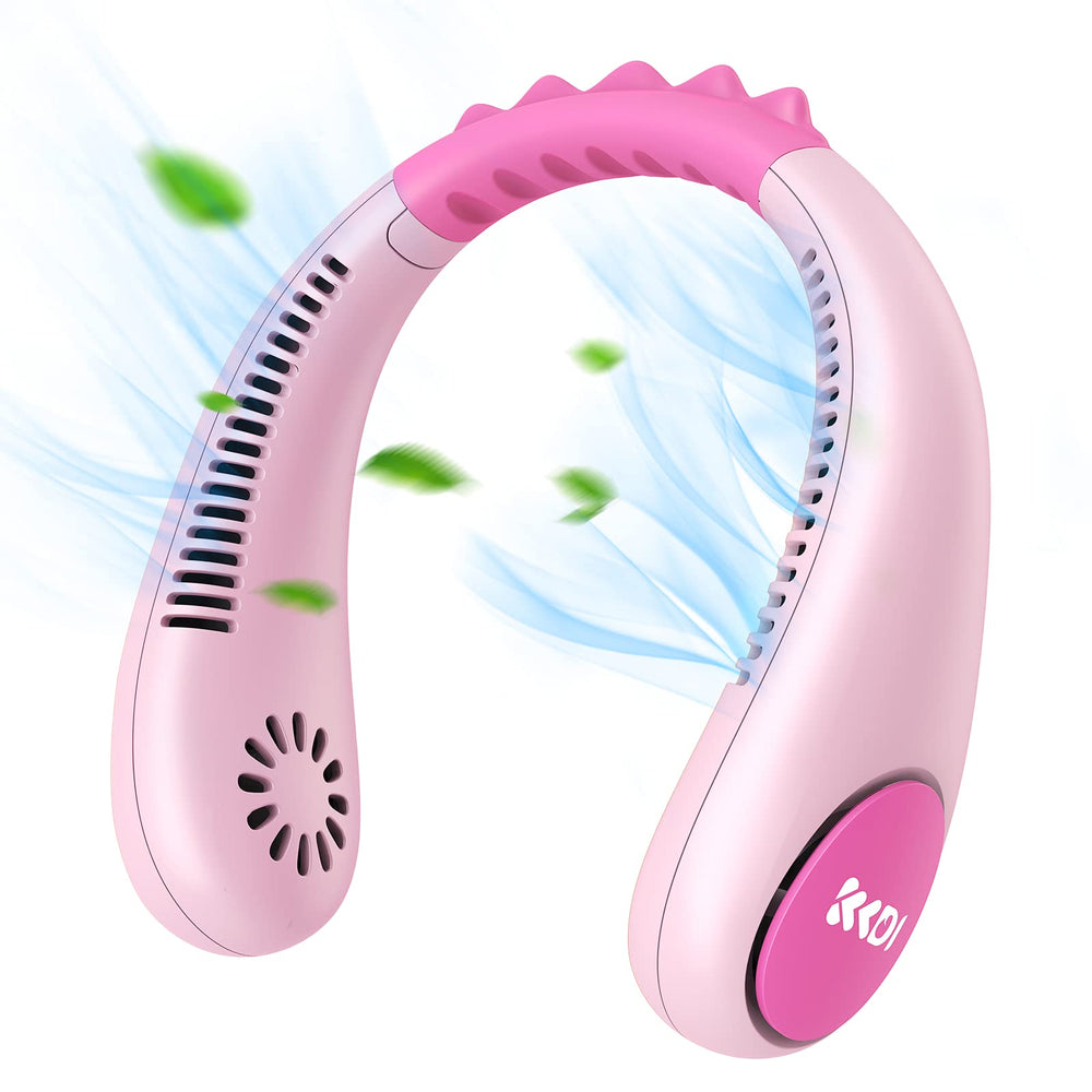 Kkdi ventilador de cuello vista frontal, compacto y cómodo para niños