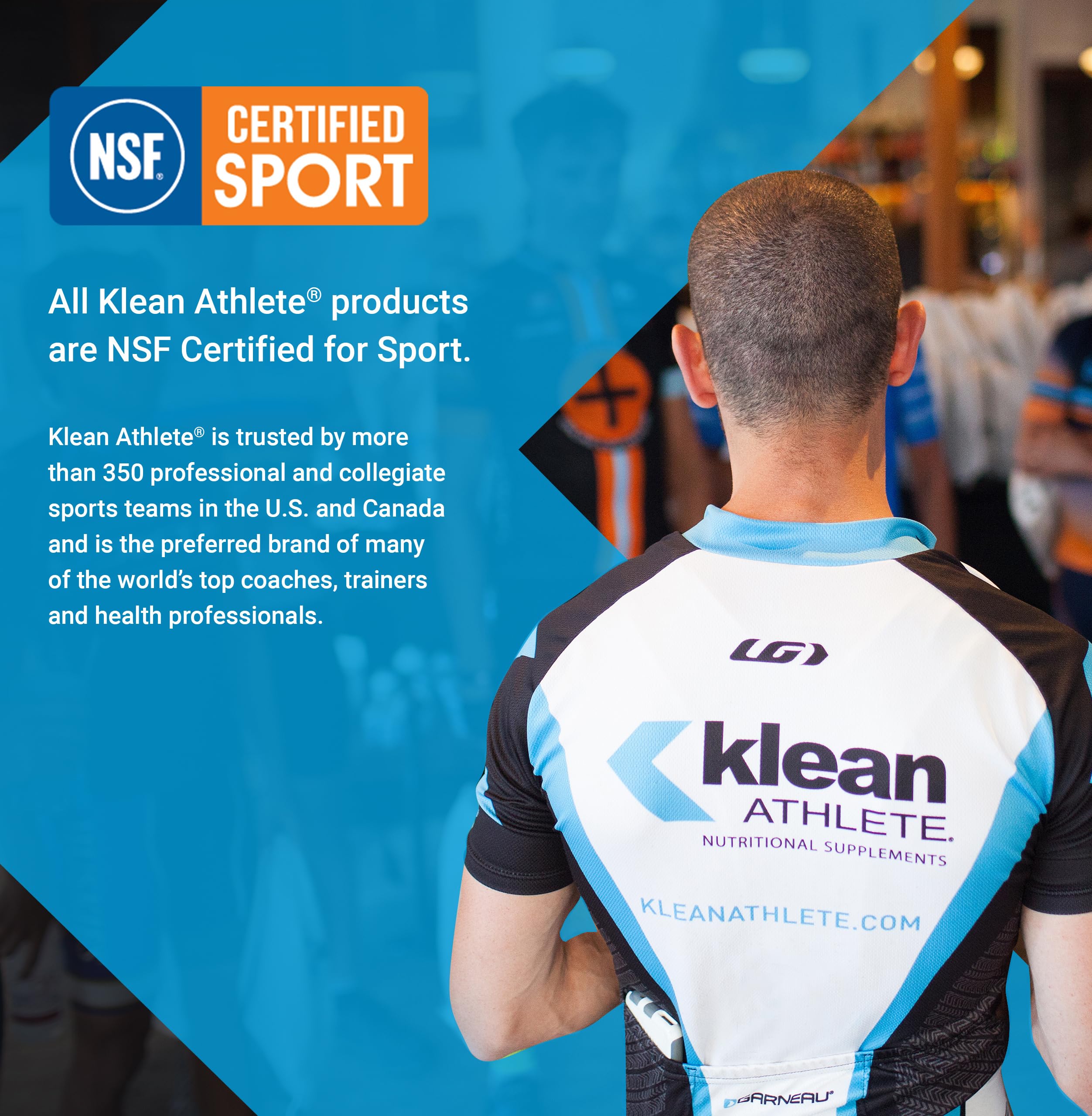 Klean Athlete bote sobre mesa de gimnasio ideal para rutinas diarias