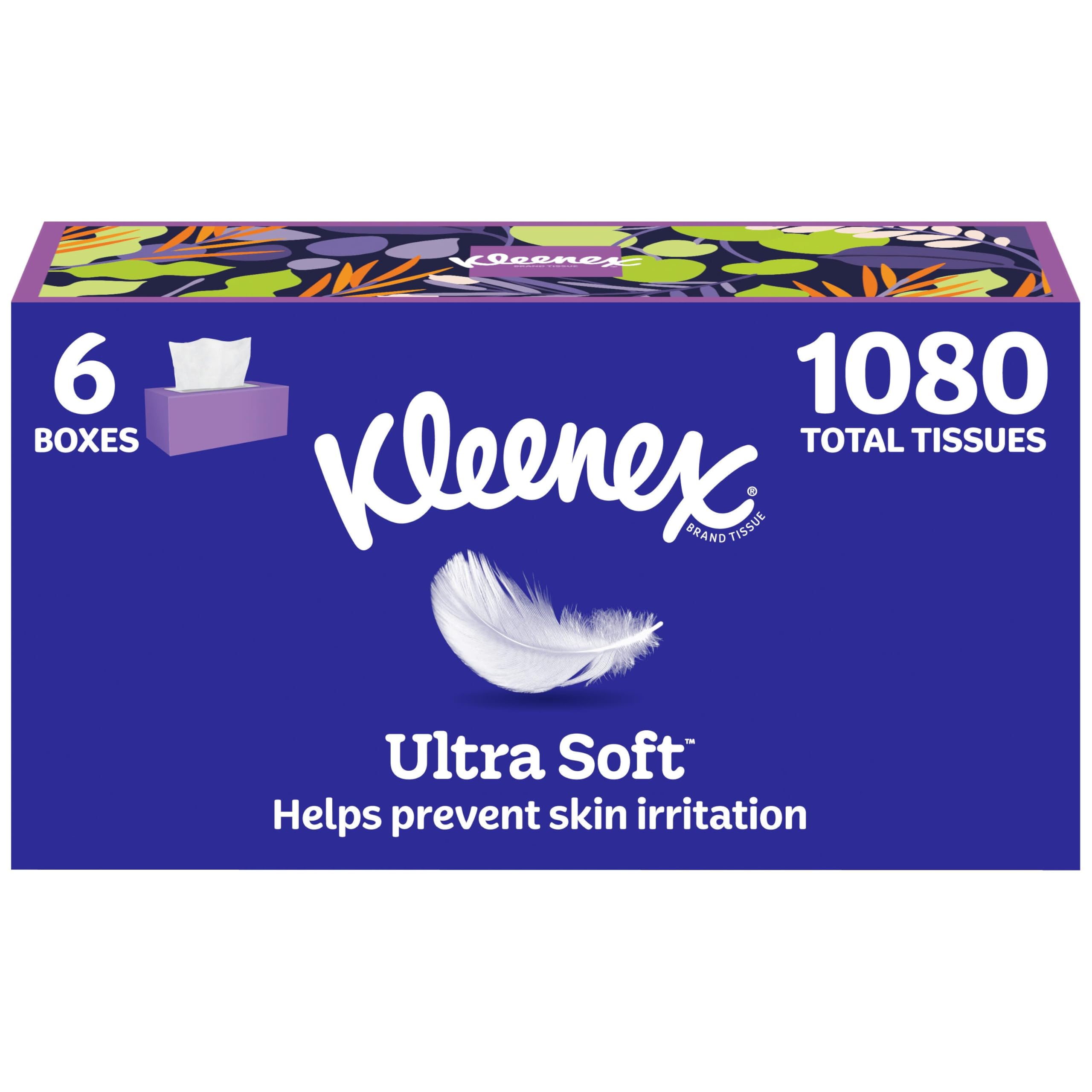 Kleenex caja frontal mostrando el diseño y comodidad del producto