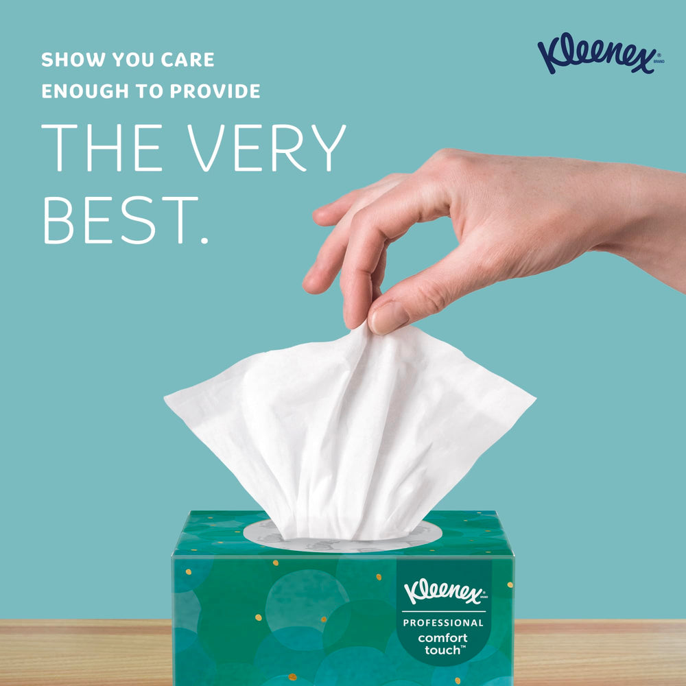 Kleenex pack de seis cajas listo para almacenaje y reabastecimiento
