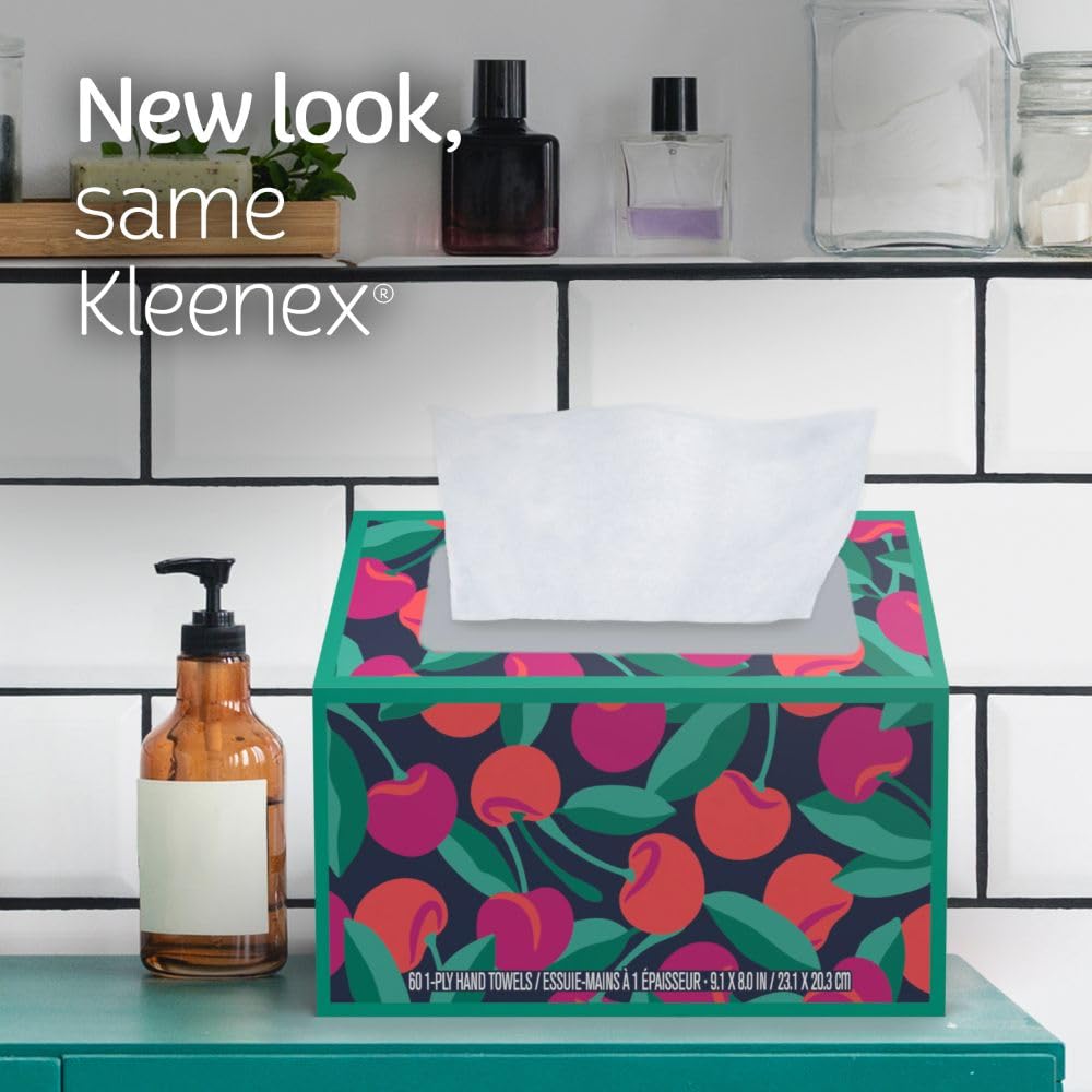 Kleenex comparación de tamaño con mano para visualizar escala y uso