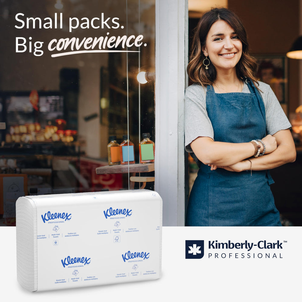 Kleenex toalla saliendo de dispensador para uso higiénico y práctico