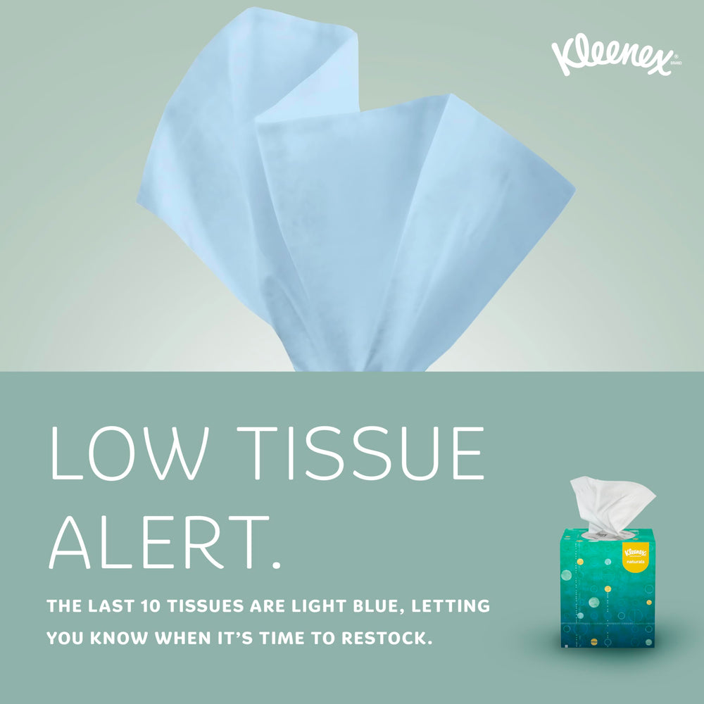 Kleenex comparación tamaño de la caja junto a objeto cotidiano para escala