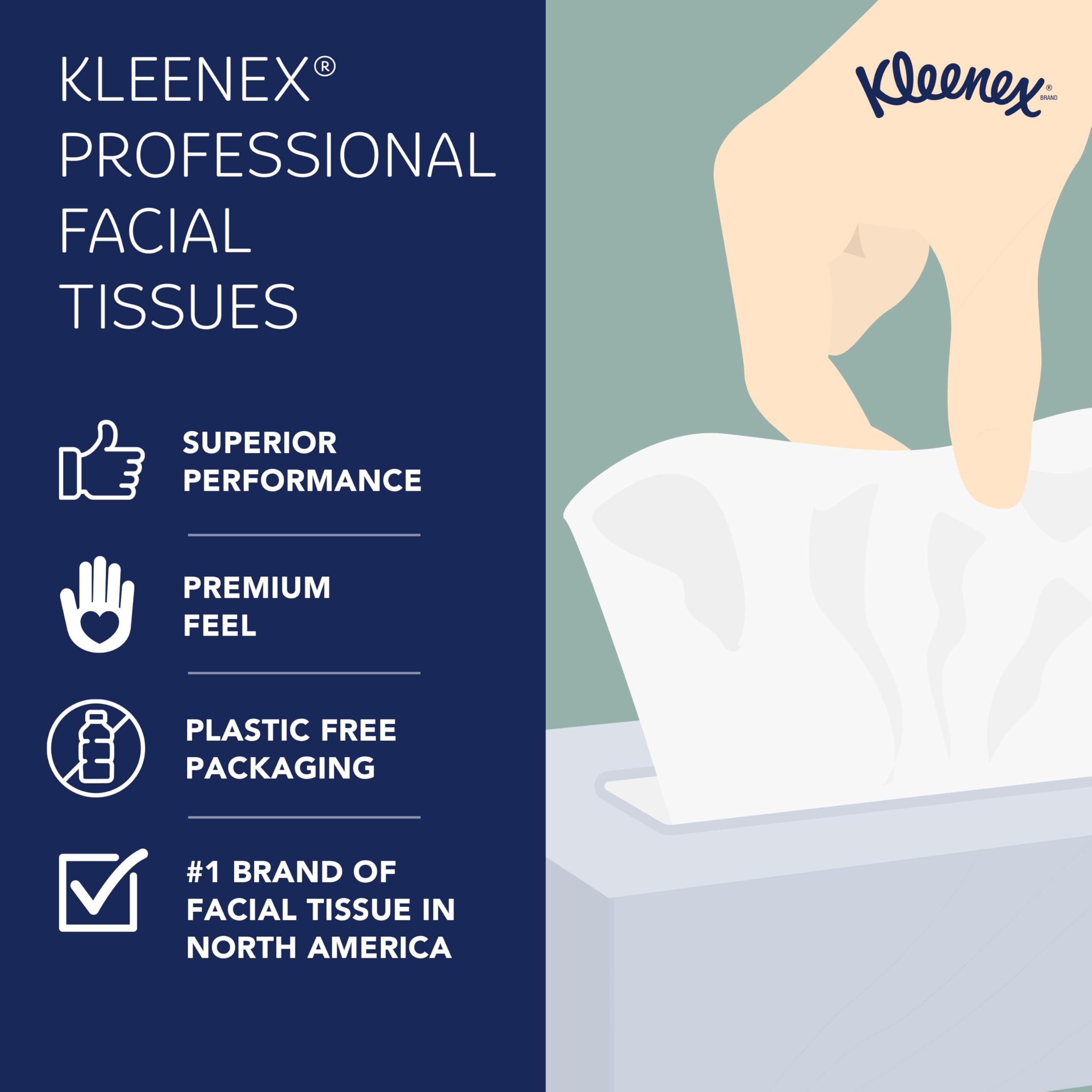 Kleenex etiqueta FSC en caja que muestra apoyo a manejo forestal responsable