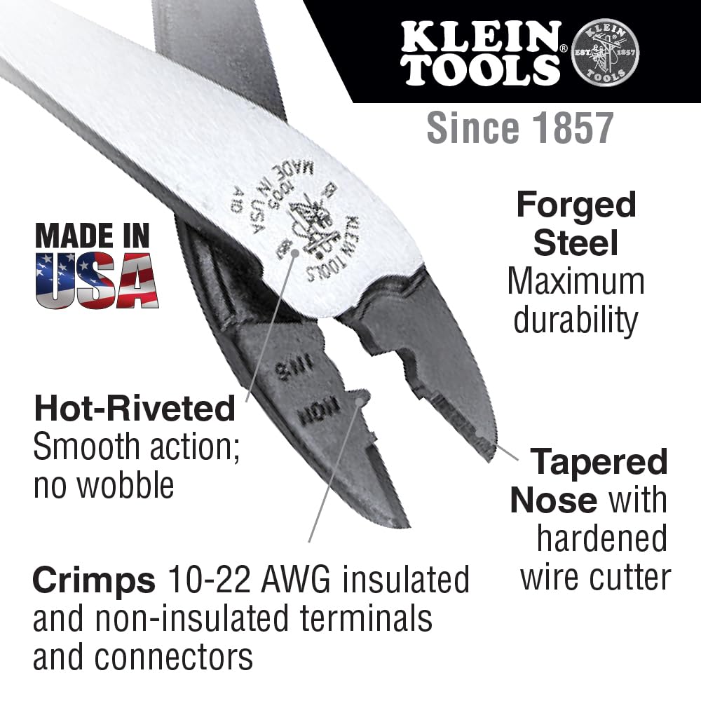 Klein Tools primer plano de punta cónica para accesos en espacios reducidos