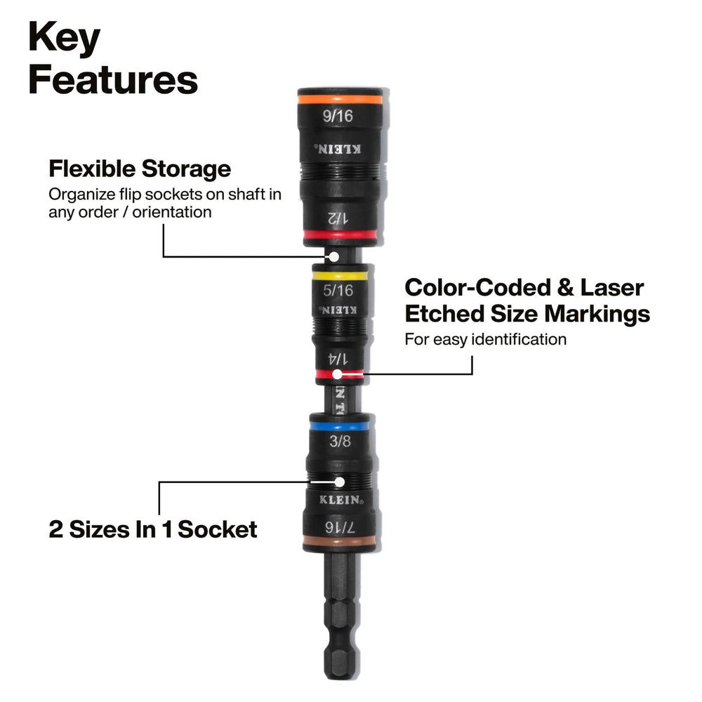 Klein Tools surtido de puntas impact-rated mostrando durabilidad